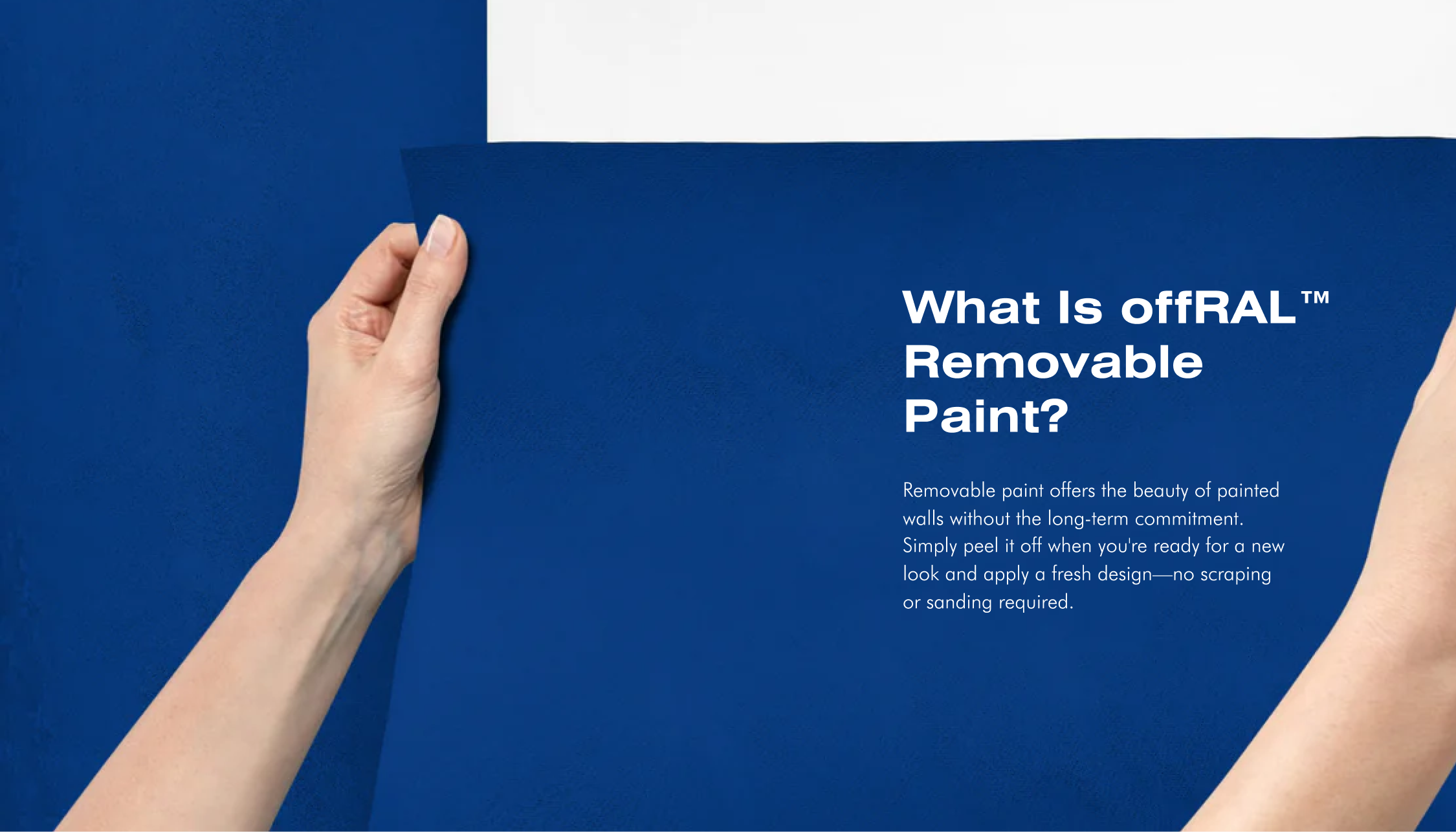 Kontaktfarbe - RAL 5002 Ultramarinblau - Airbnb-freundliche Farbe für jede glatte Oberfläche - offRAL™