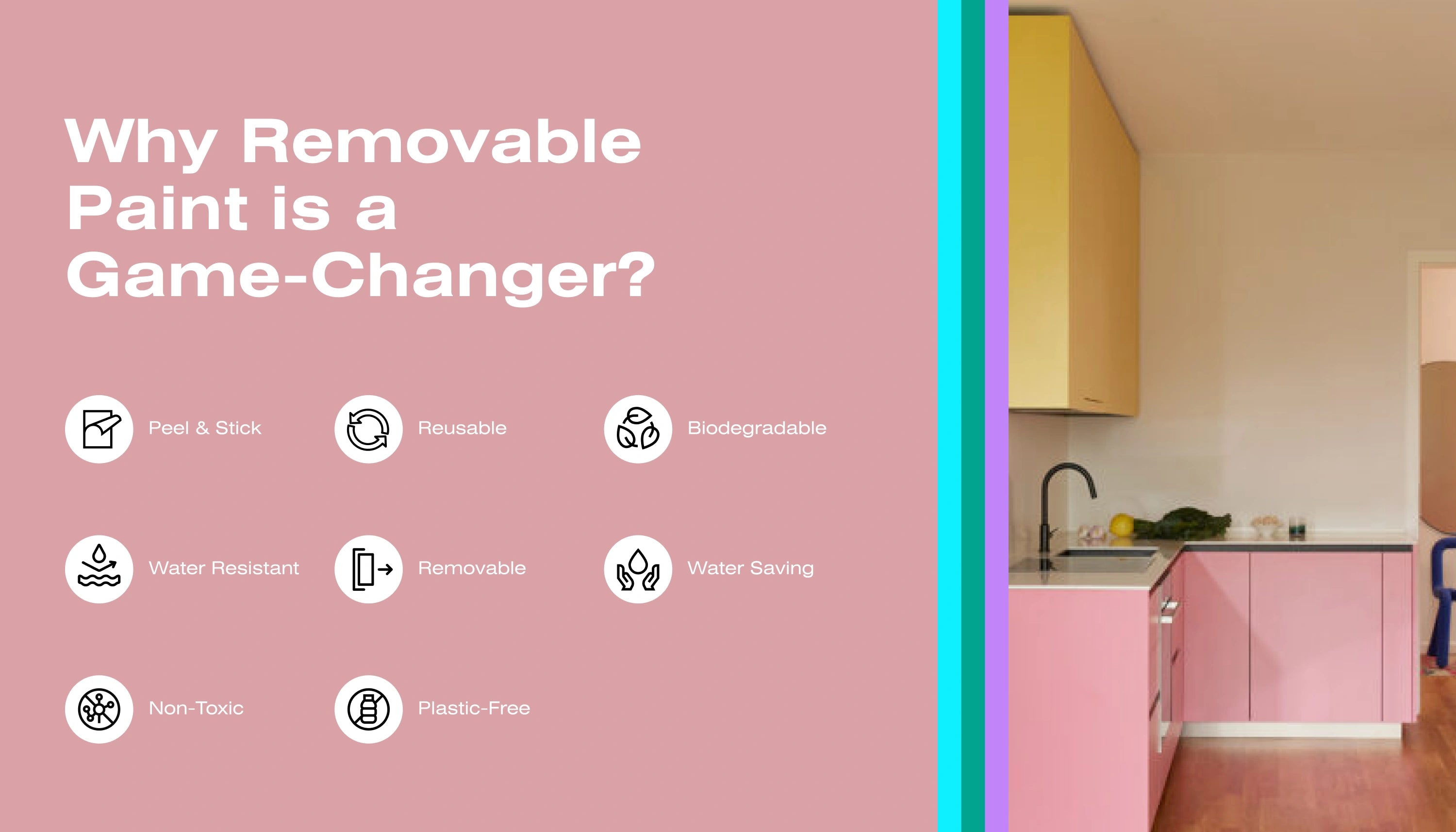 Abzieh- und Klebefarbe – RAL 3015 Hellrosa – vorübergehend mieterfreundliche, tapetenähnliche Farbe – offRAL™