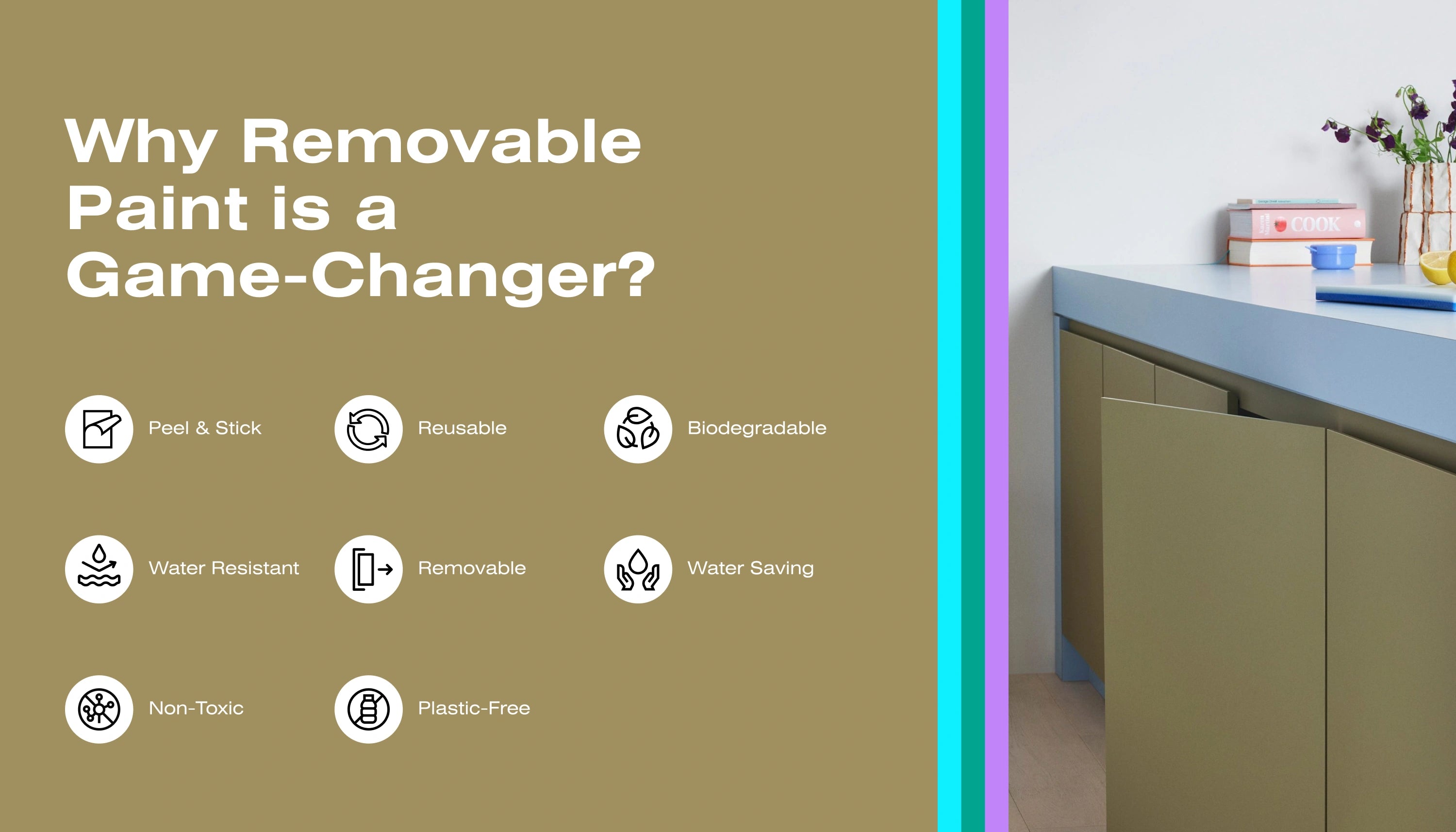 Kontaktfarbe - RAL 1020 Olivgelb - Airbnb-freundliche Farbe für jede glatte Oberfläche - offRAL™