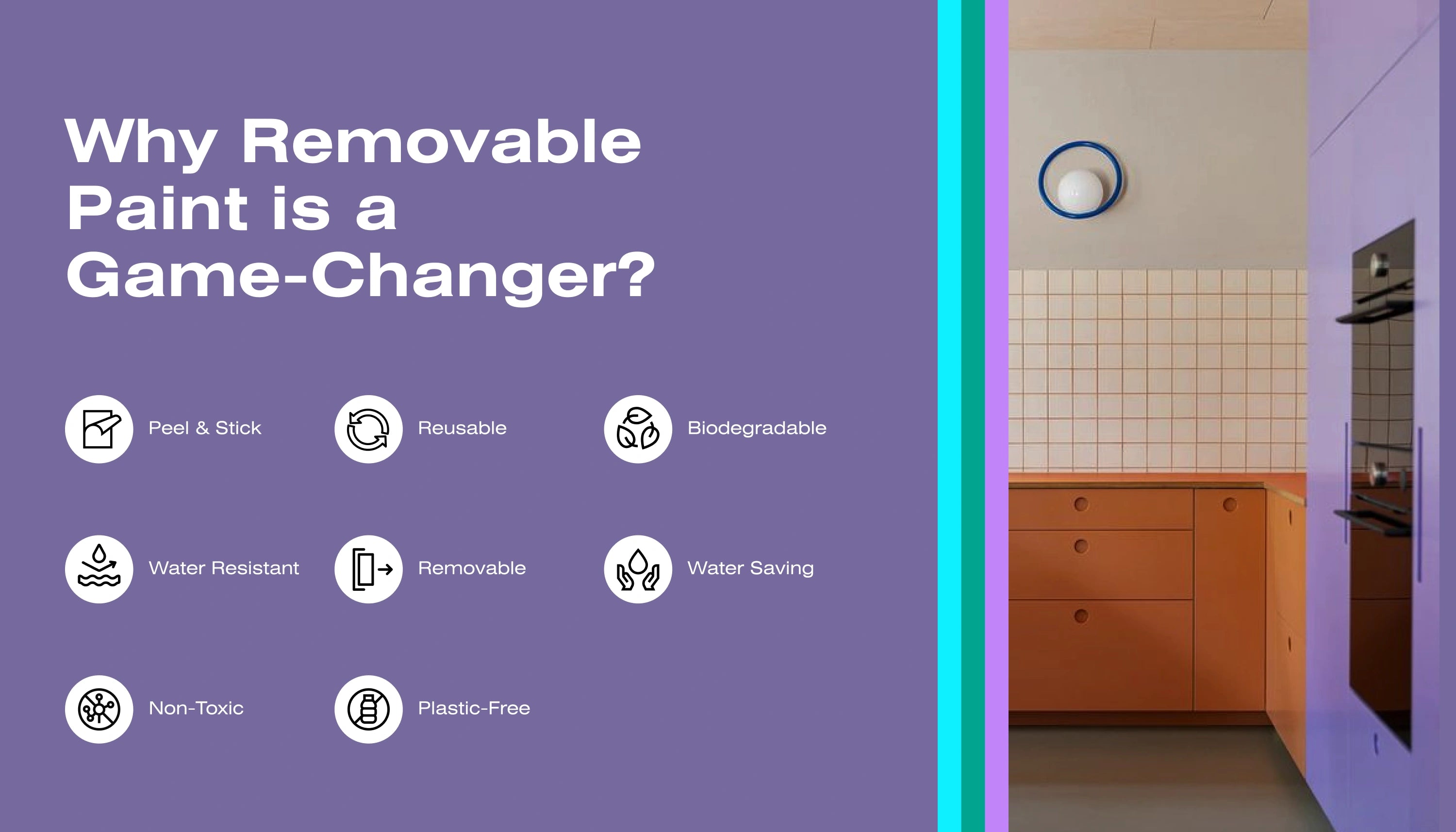 Selbstklebende Farbe - RAL 4005 Blaulila - temporäre tapetenähnliche Farbe für jede glatte Oberfläche - offRAL™