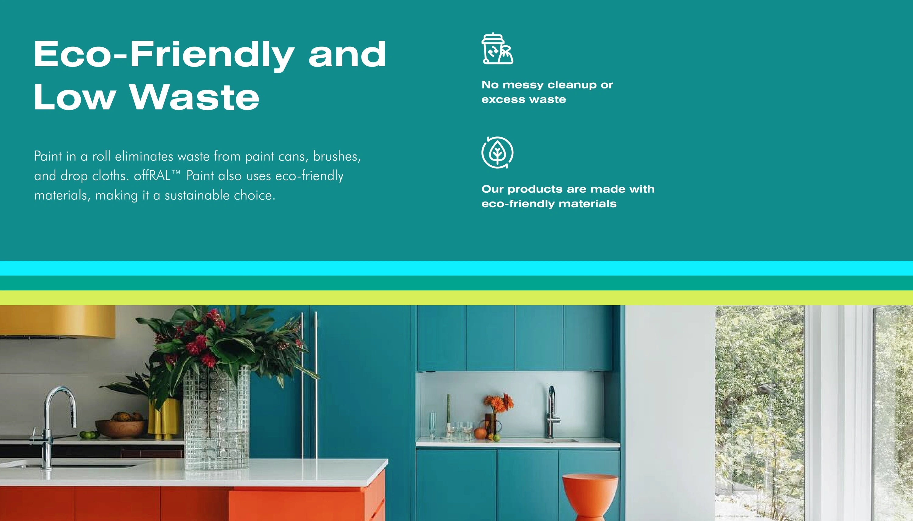 Selbstklebende Farbe - RAL 5018 Türkisblau - temporäre tapetenähnliche Farbe für jede glatte Oberfläche - offRAL™