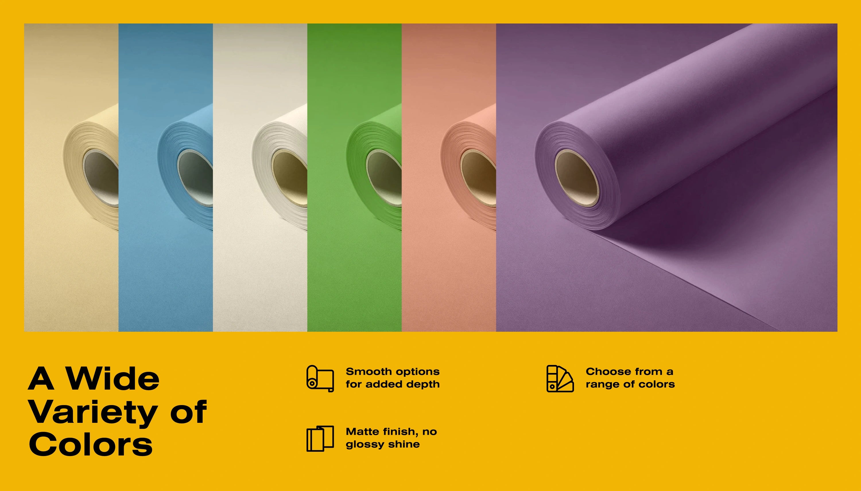 Selbstklebende Farbe - RAL 1023 Verkehrsgelb - temporäre tapetenähnliche Farbe für jede glatte Oberfläche - offRAL™