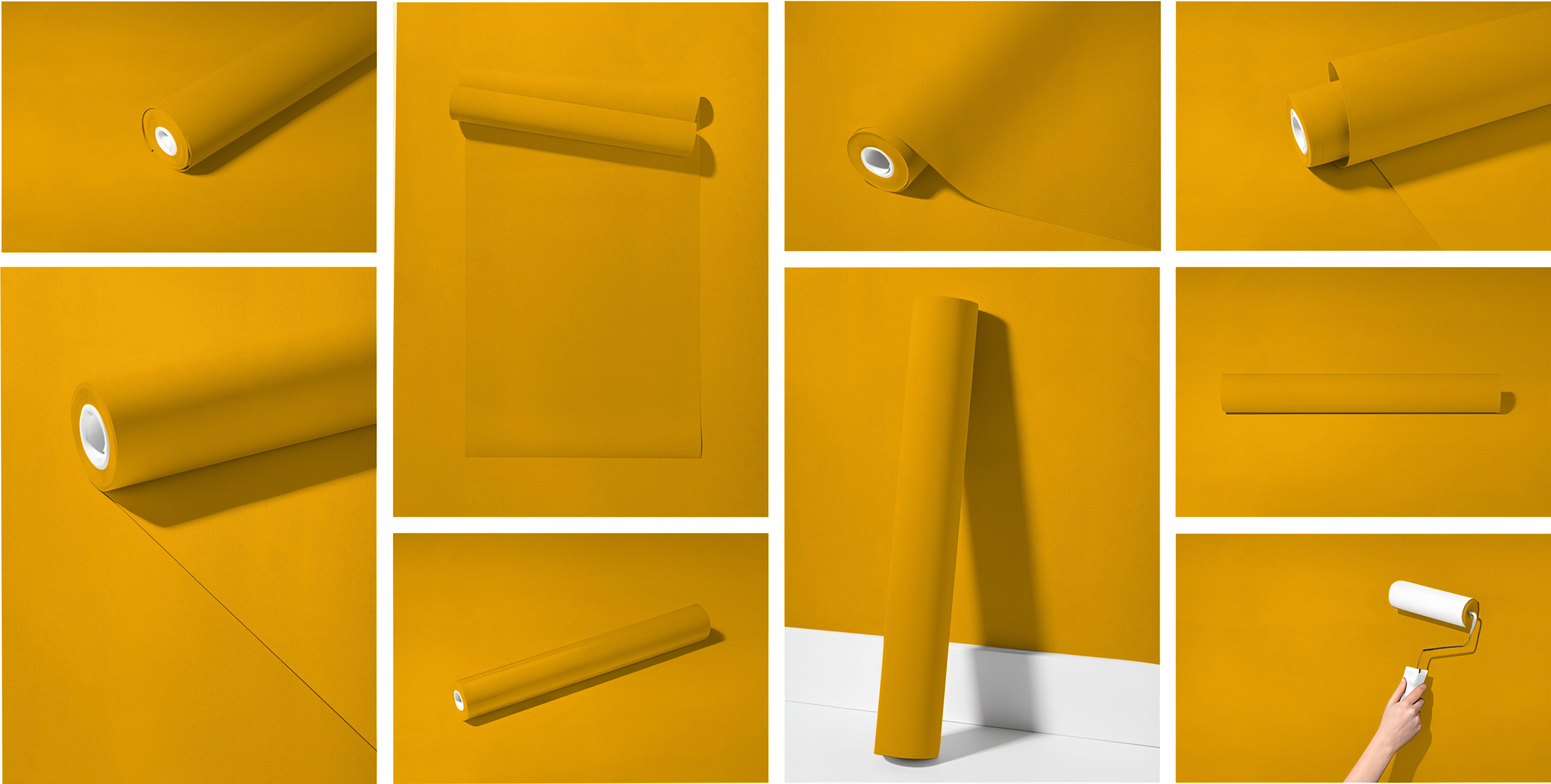 Peel & Stick Removable Re-usable Paint - Color RAL 1004 Golden Yellow - offRAL™ - RALRAW LLC, USA