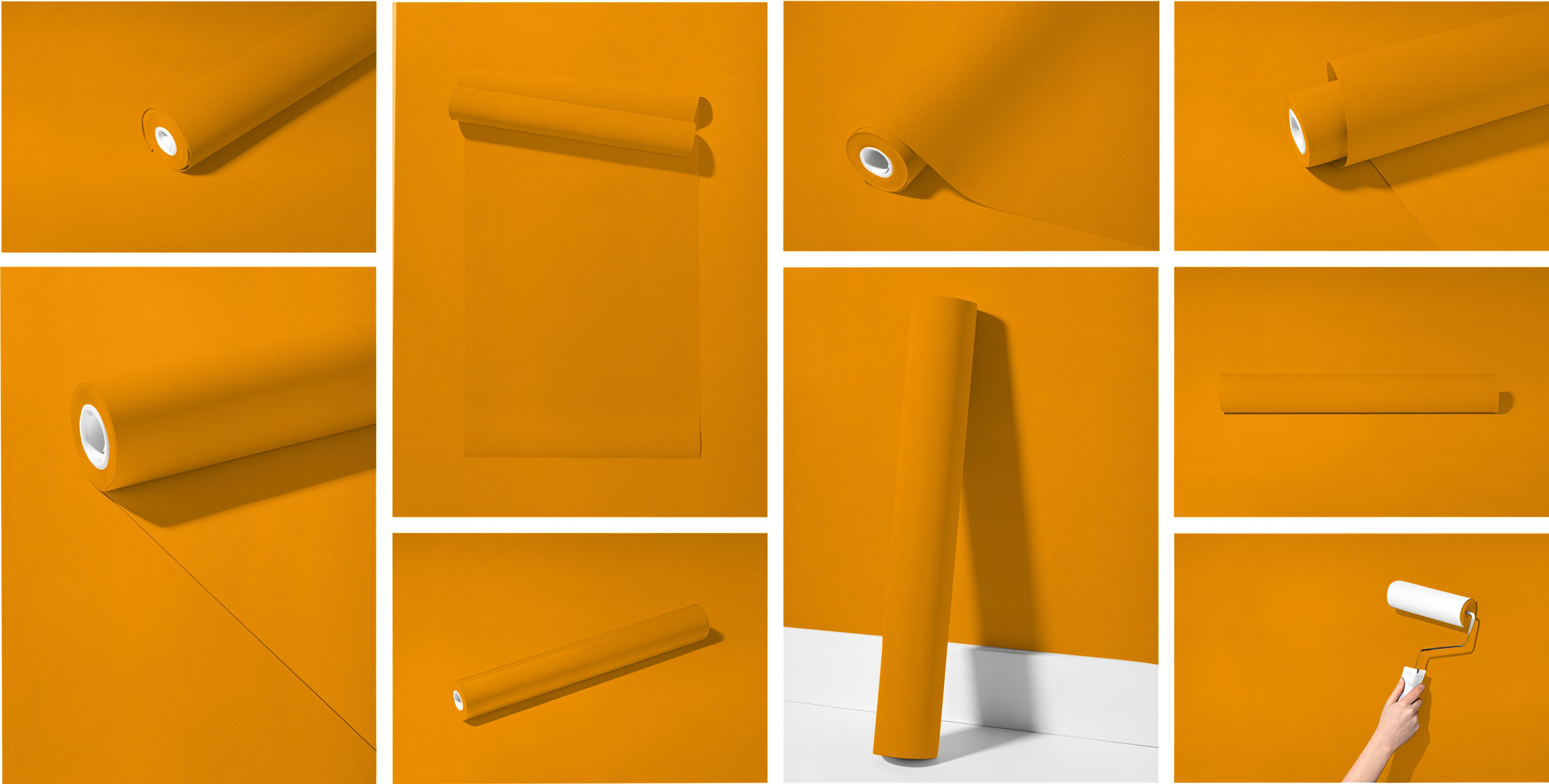 Peel & Stick Removable Re-usable Paint - Color RAL 1007 Daffodil Yellow - offRAL™ - RALRAW LLC, USA