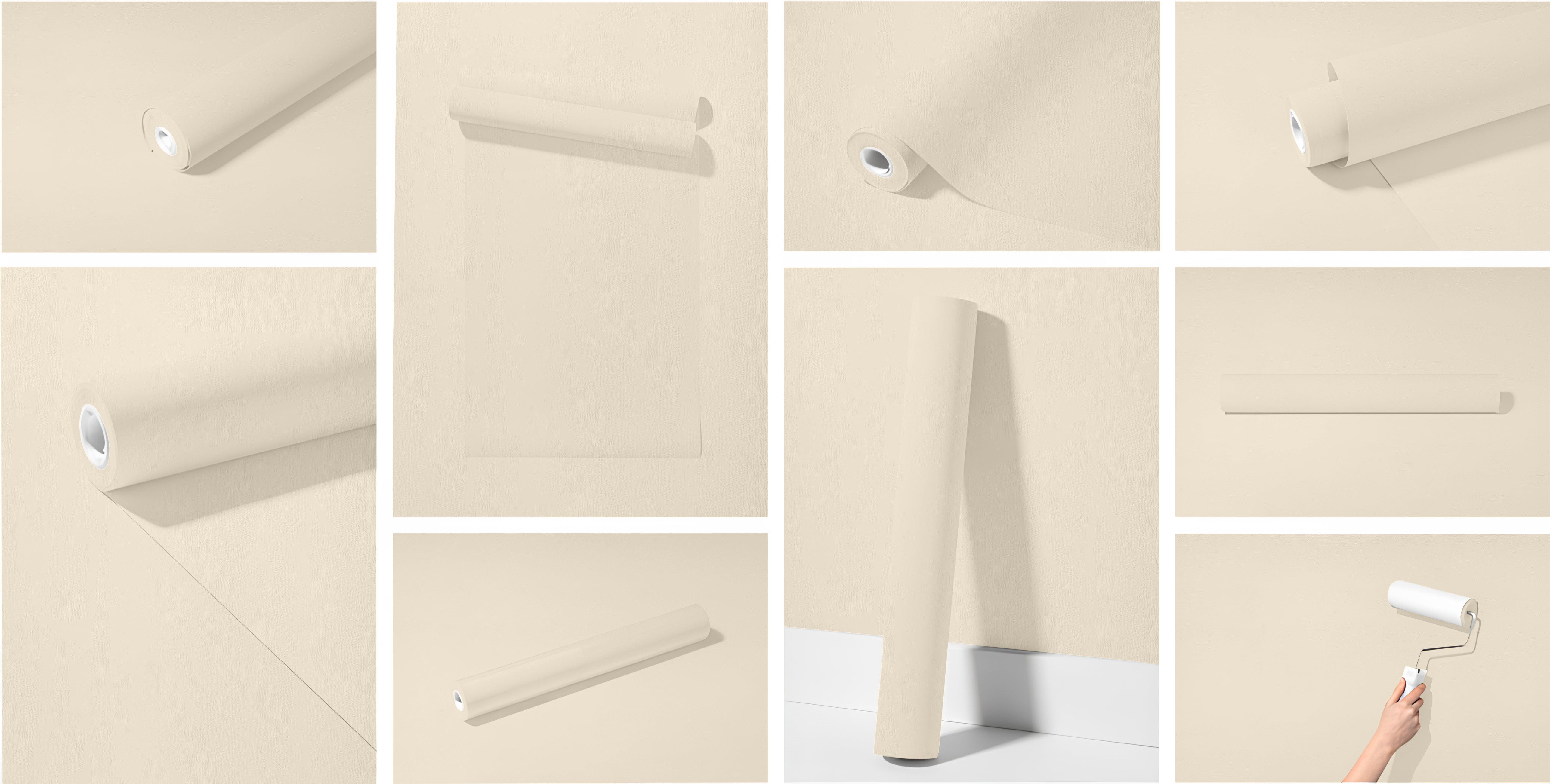 Peel & Stick Removable Re-usable Paint - Color RAL 1013 Oyster White - offRAL™ - RALRAW LLC, USA