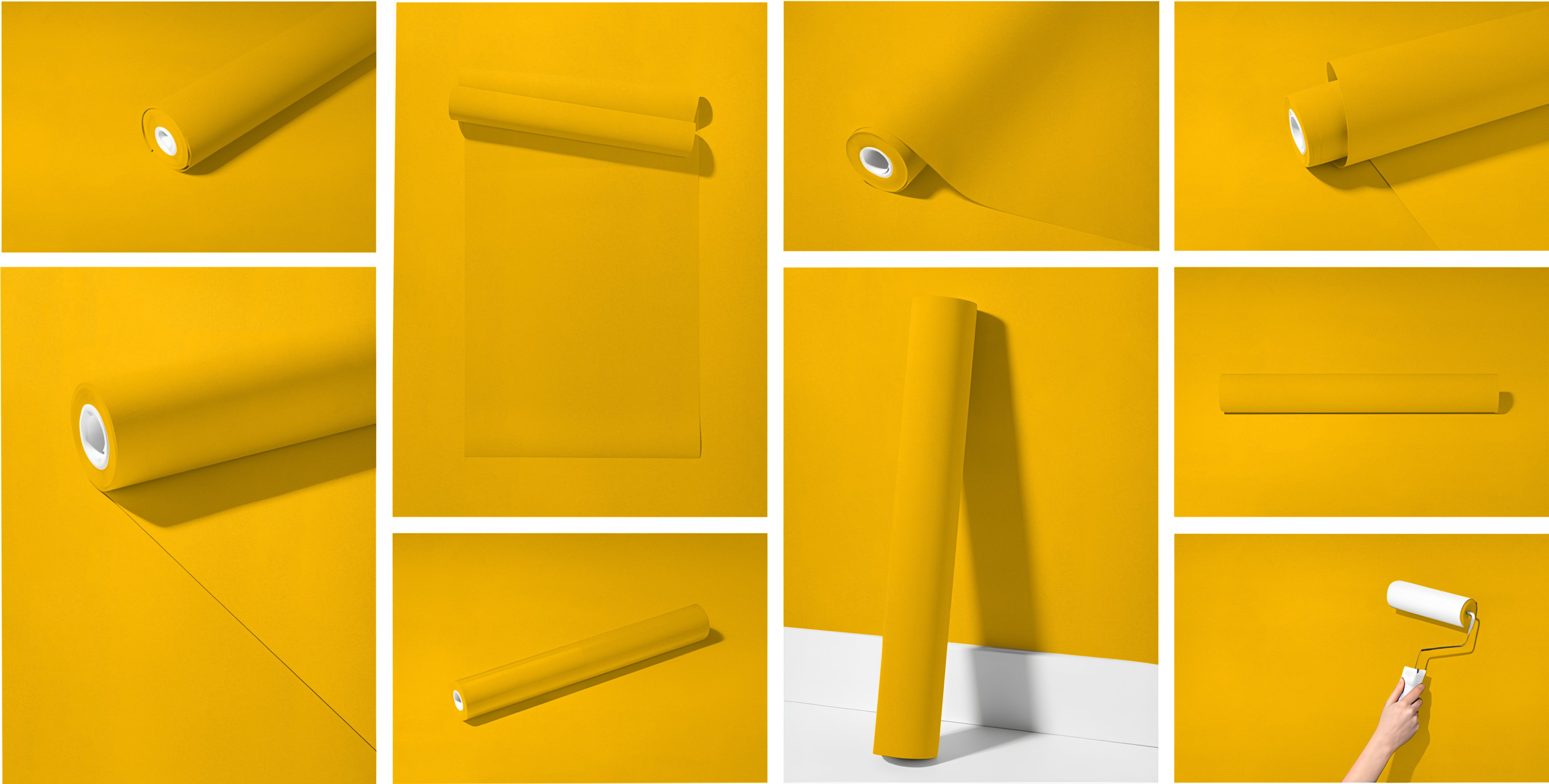 Peel & Stick Removable Re-usable Paint - Color RAL 1021 Colza Yellow - offRAL™ - RALRAW LLC, USA