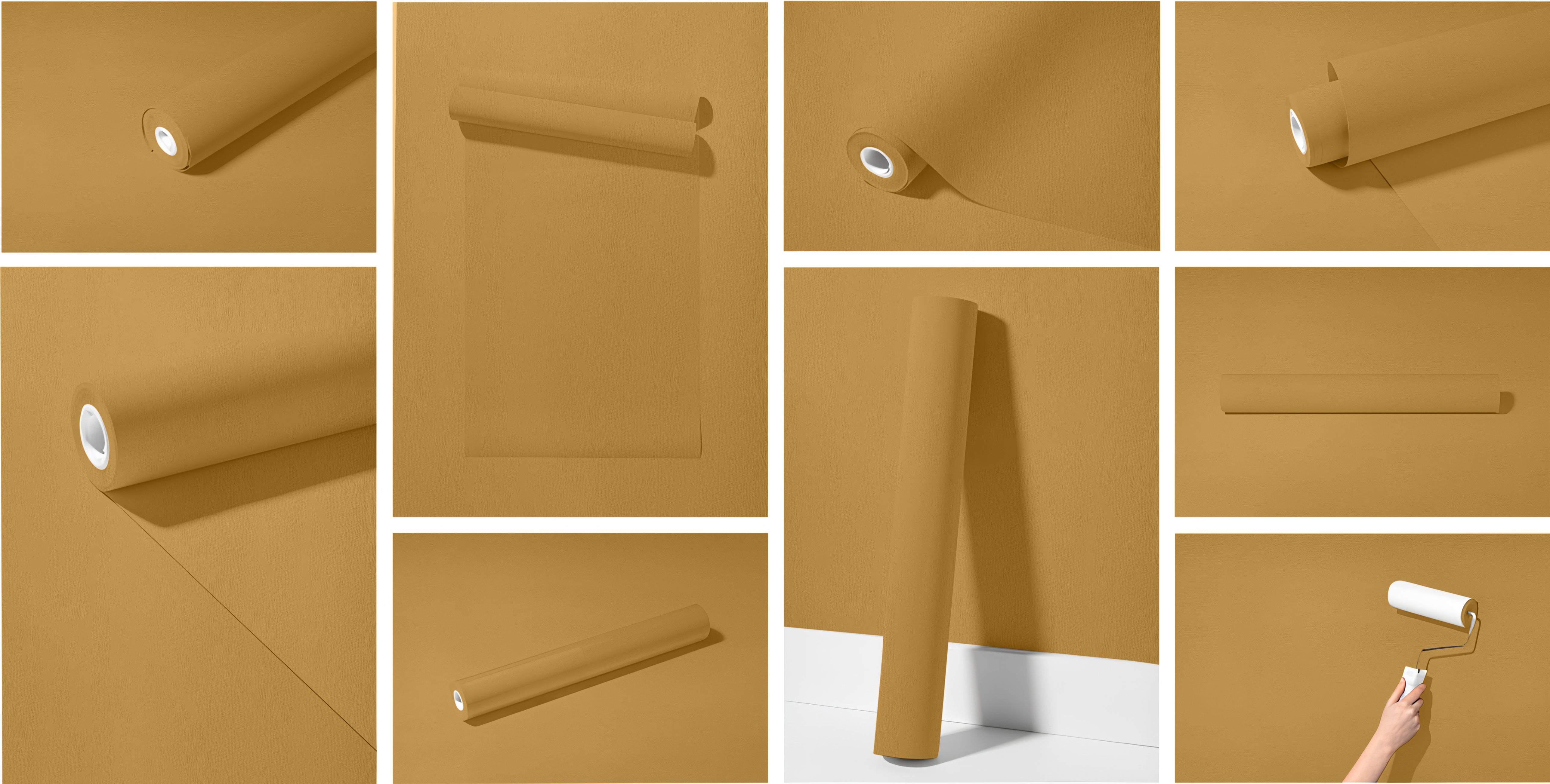 Peel & Stick Removable Re-usable Paint - Color RAL 1024 Ochre Yellow - offRAL™ - RALRAW LLC, USA