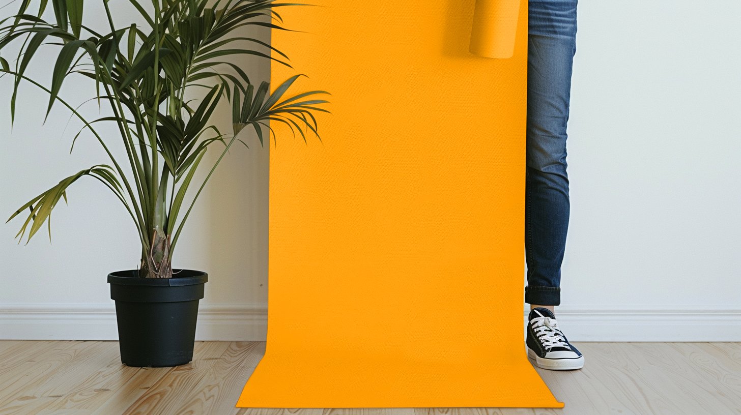 Peel & Stick Removable Re-usable Paint - Color RAL 1028 Melon Yellow - offRAL™ - RALRAW LLC, USA