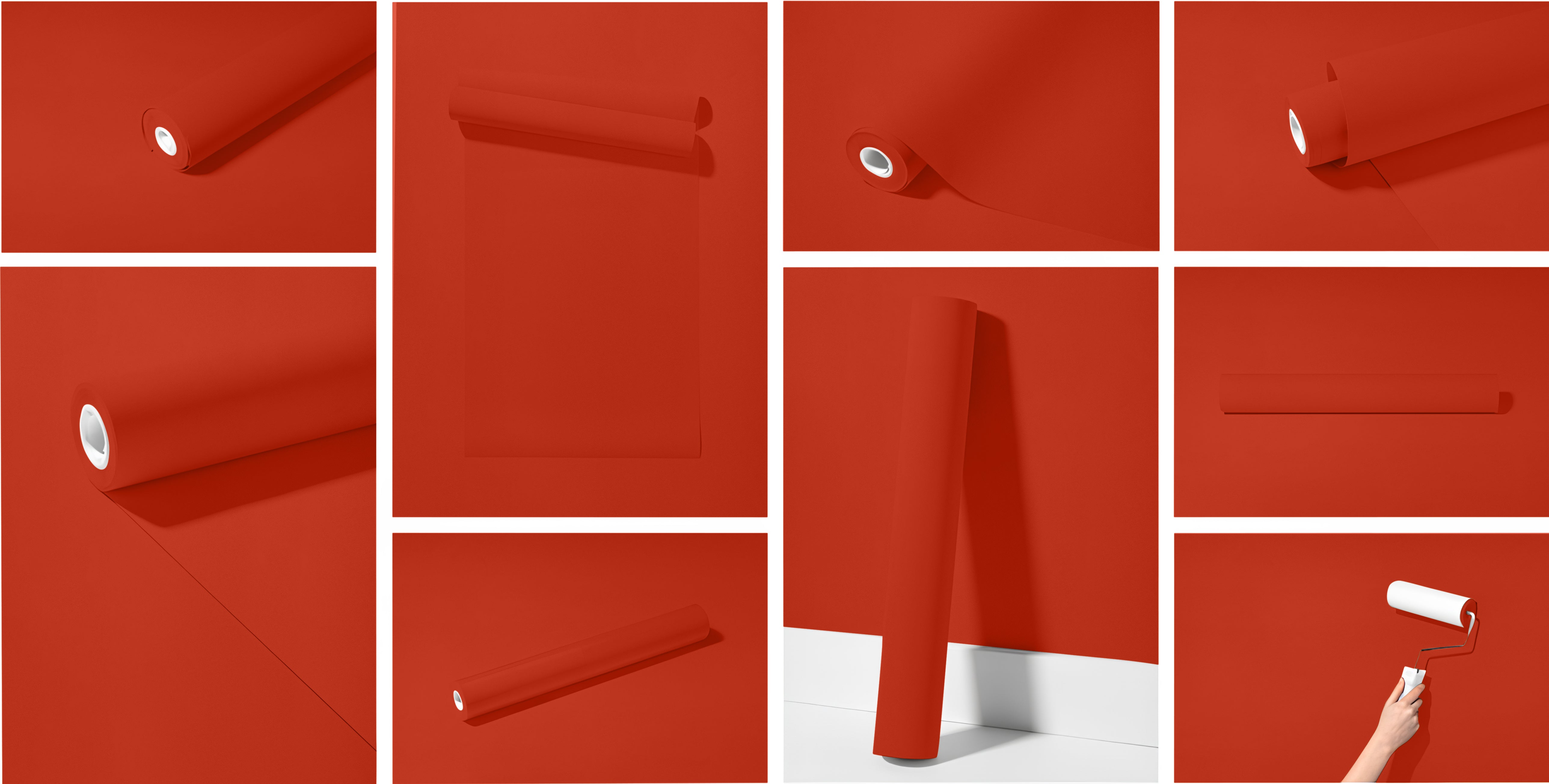 Peel & Stick Removable Re-usable Paint - Color RAL 2002 Vermilion - offRAL™ - RALRAW LLC, USA