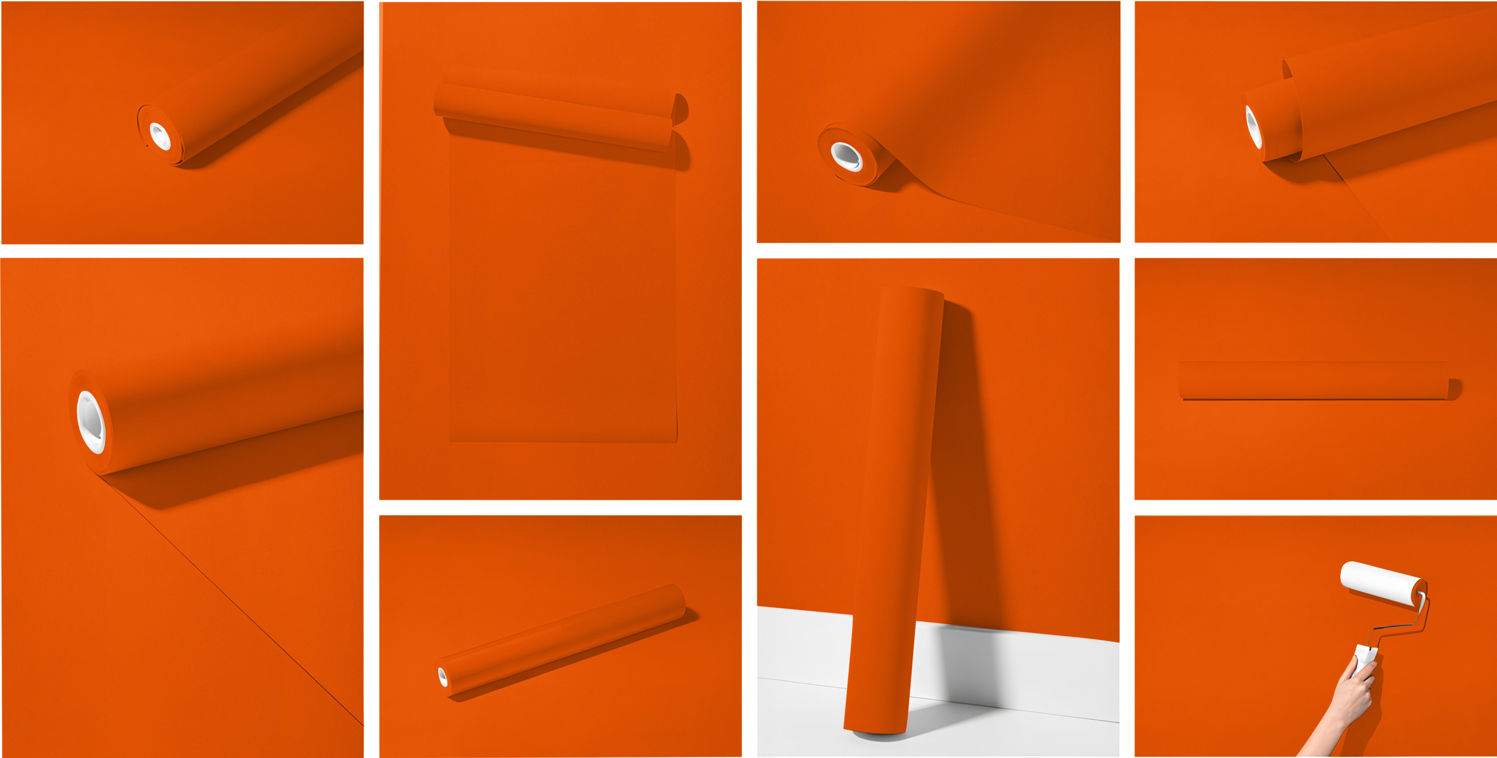 Peel & Stick Removable Re-usable Paint - Color RAL 2004 Pure Orange - offRAL™ - RALRAW LLC, USA