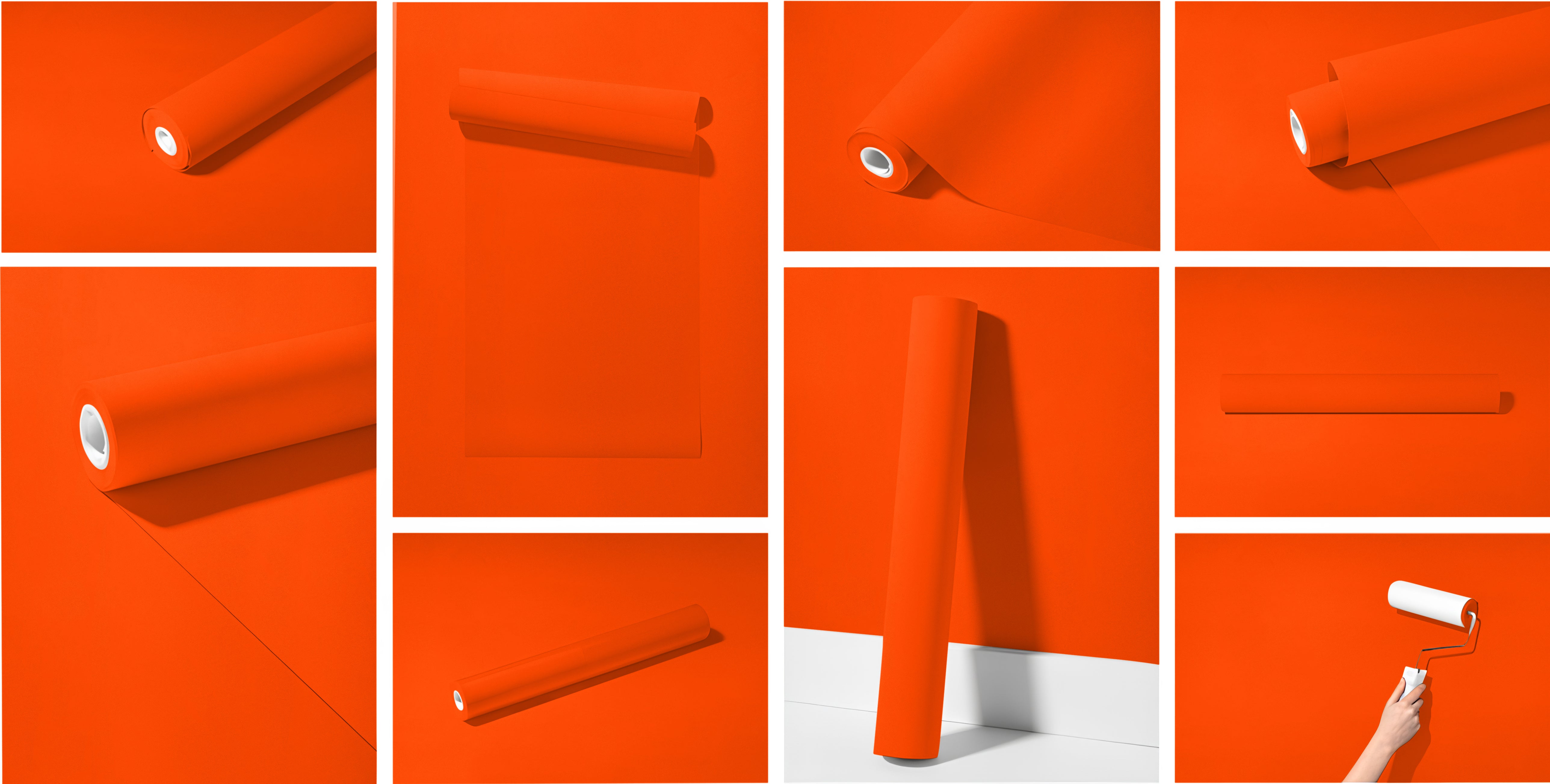 Peel & Stick Removable Re-usable Paint - Color RAL 2005 Luminous Orange - offRAL™ - RALRAW LLC, USA