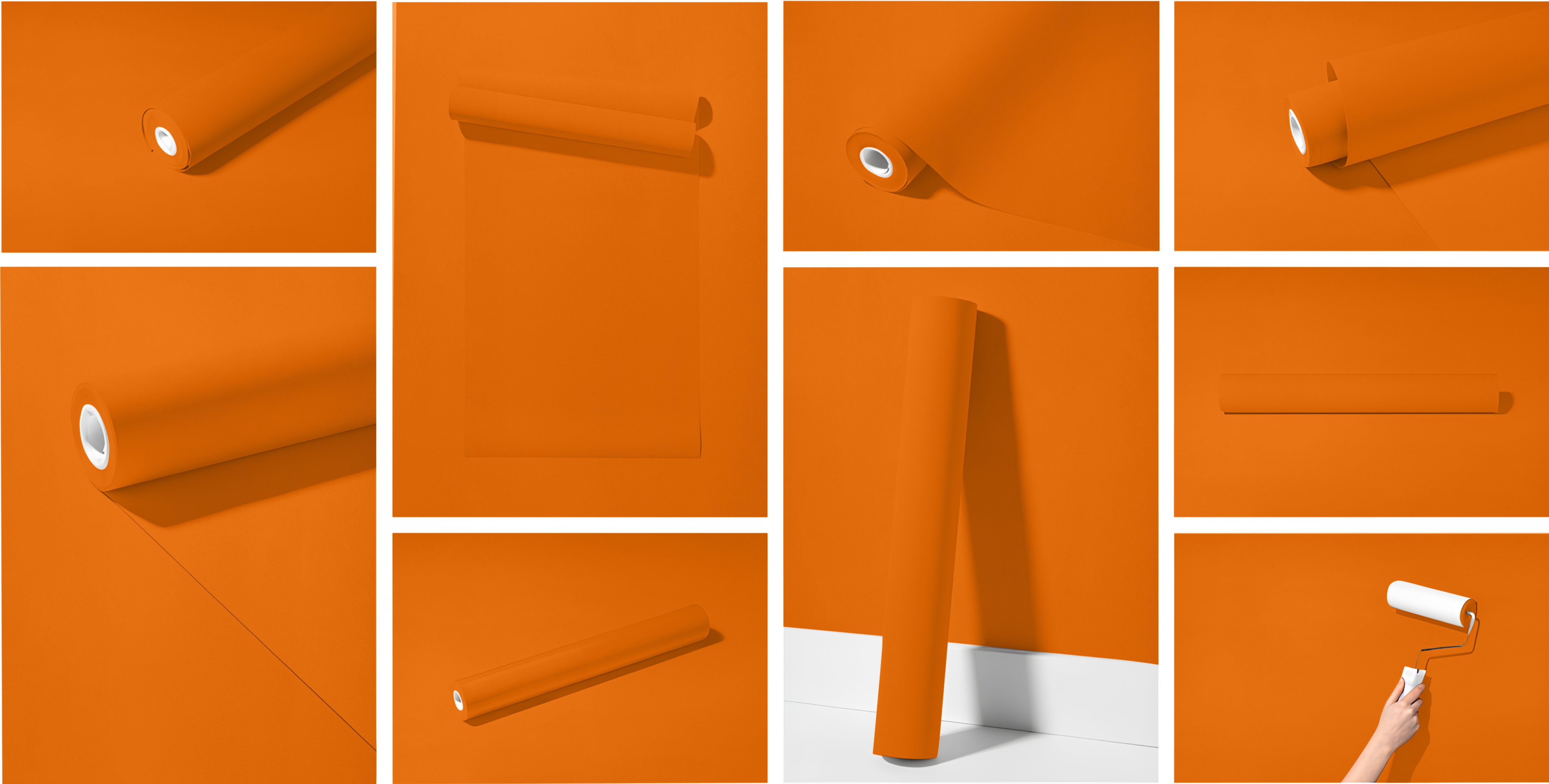 Peel & Stick Removable Re-usable Paint - Color RAL 2011 Deep Orange - offRAL™ - RALRAW LLC, USA