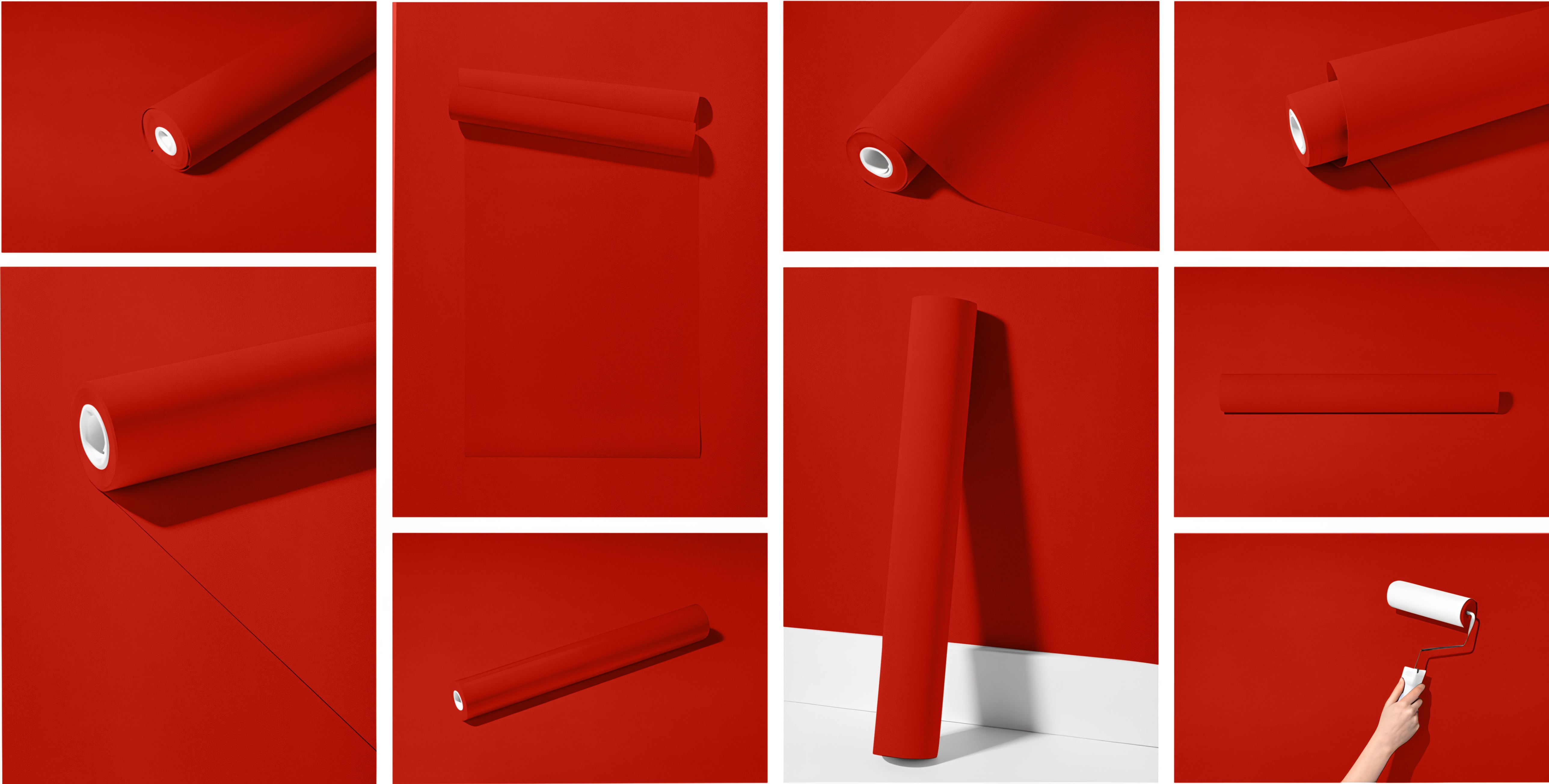 Peel & Stick Removable Re-usable Paint - Color RAL 3020 Traffic Red - offRAL™ - RALRAW LLC, USA