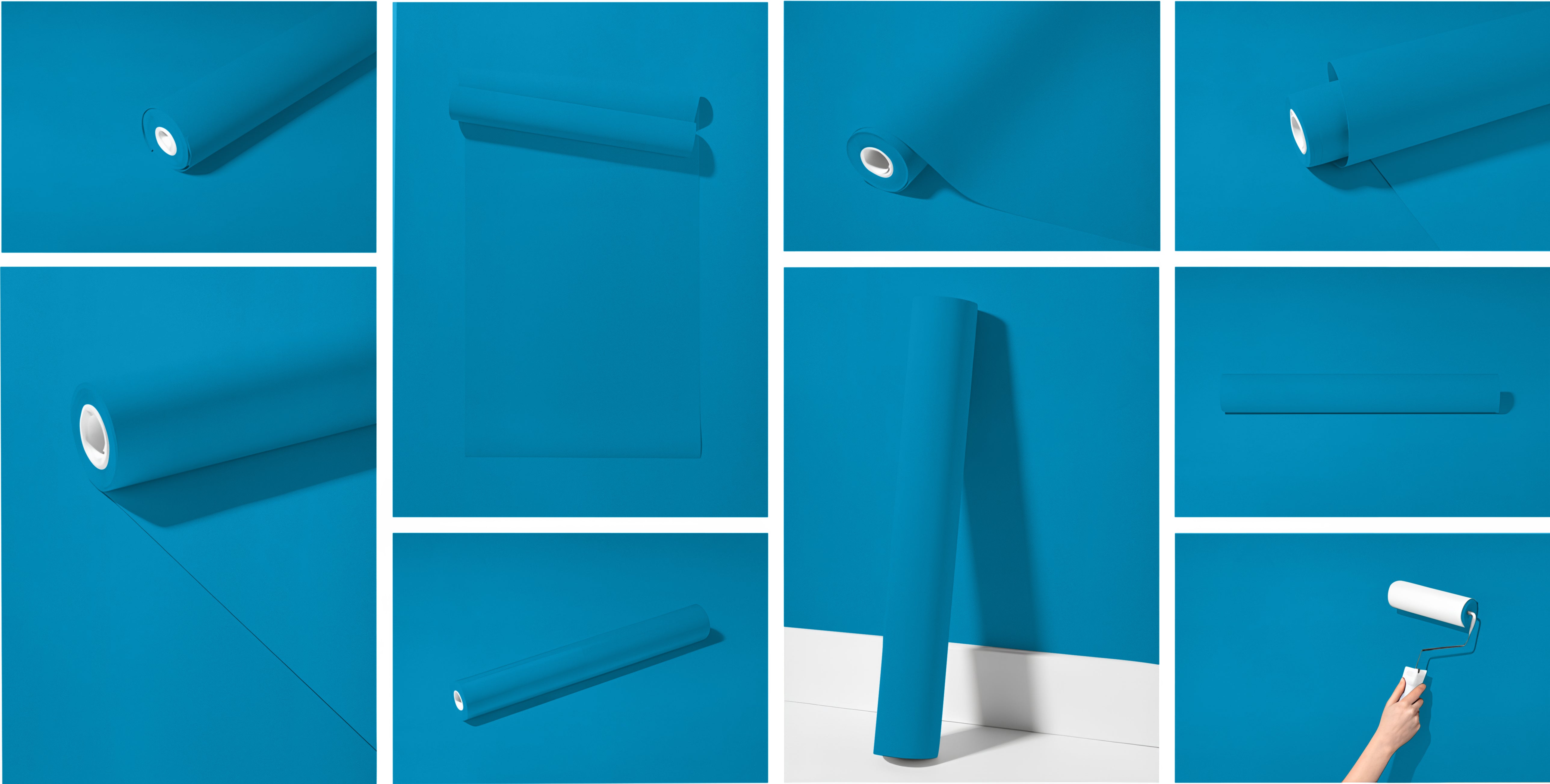Peel & Stick Removable Re-usable Paint - Color RAL 5012 Light Blue - offRAL™ - RALRAW LLC, USA
