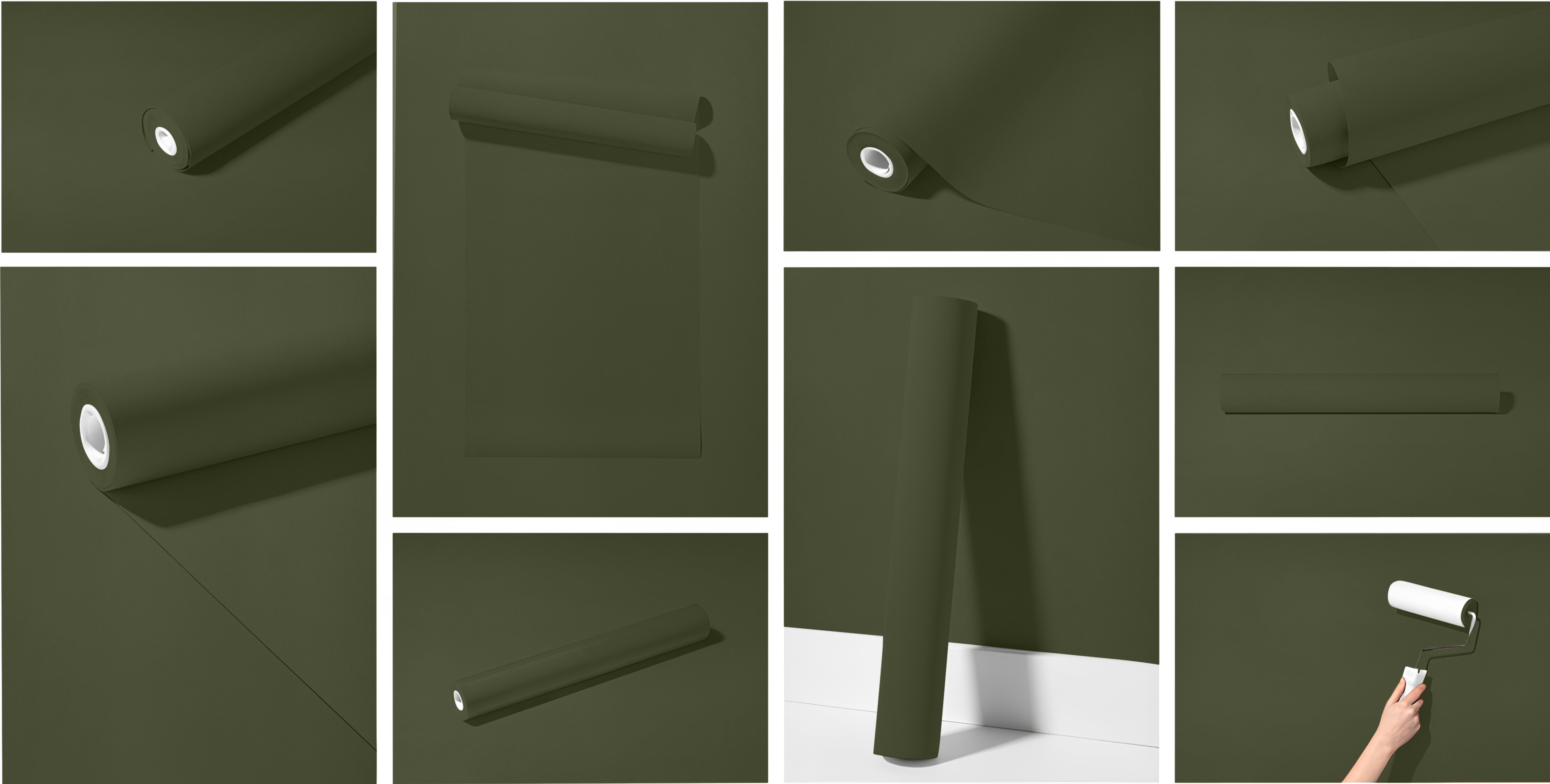 Peel & Stick Removable Re-usable Paint - Color RAL 6003 Olive Green - offRAL™ - RALRAW LLC, USA