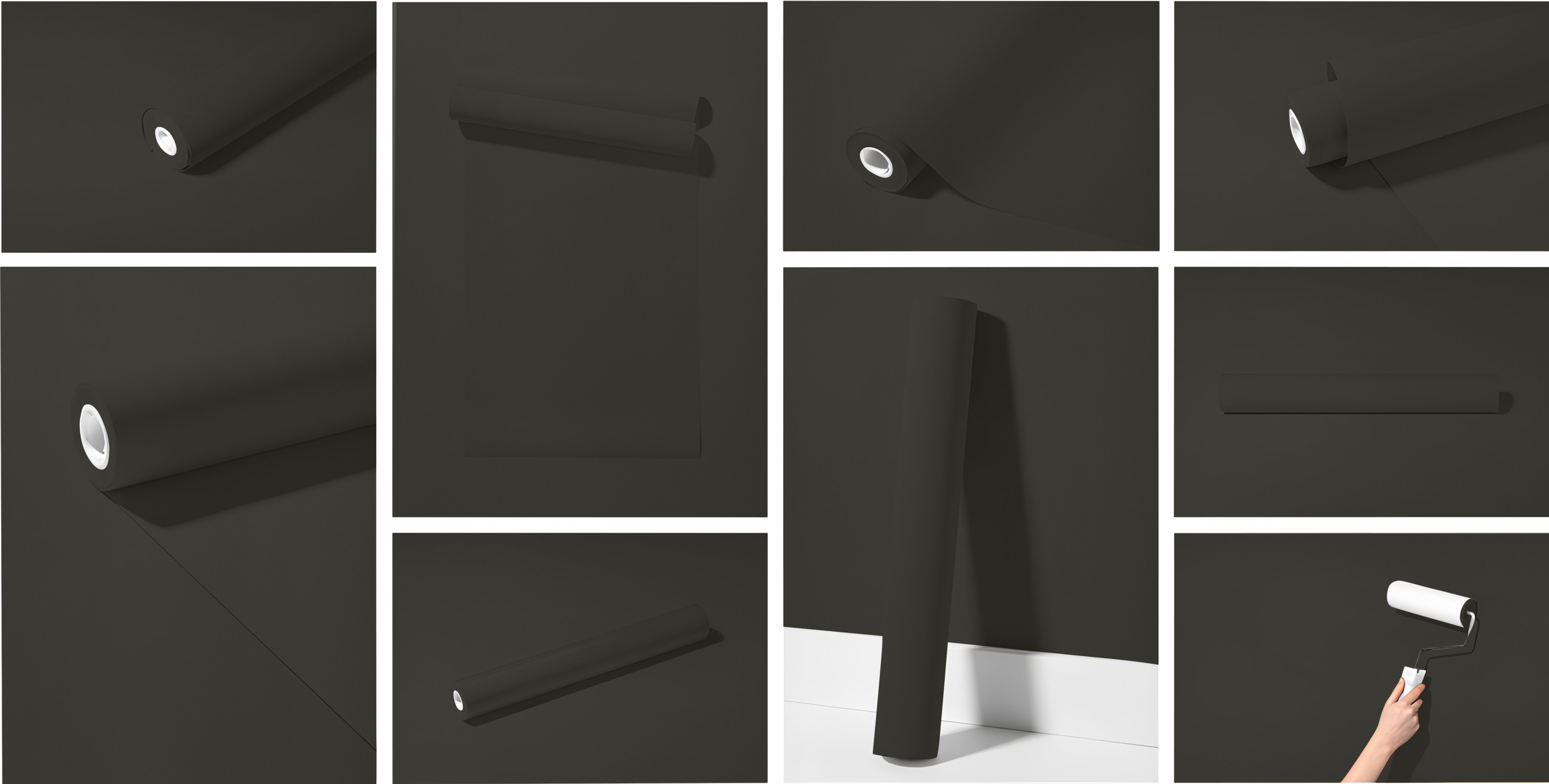 Peel & Stick Removable Re-usable Paint - Color RAL 6015 Black Olive - offRAL™ - RALRAW LLC, USA