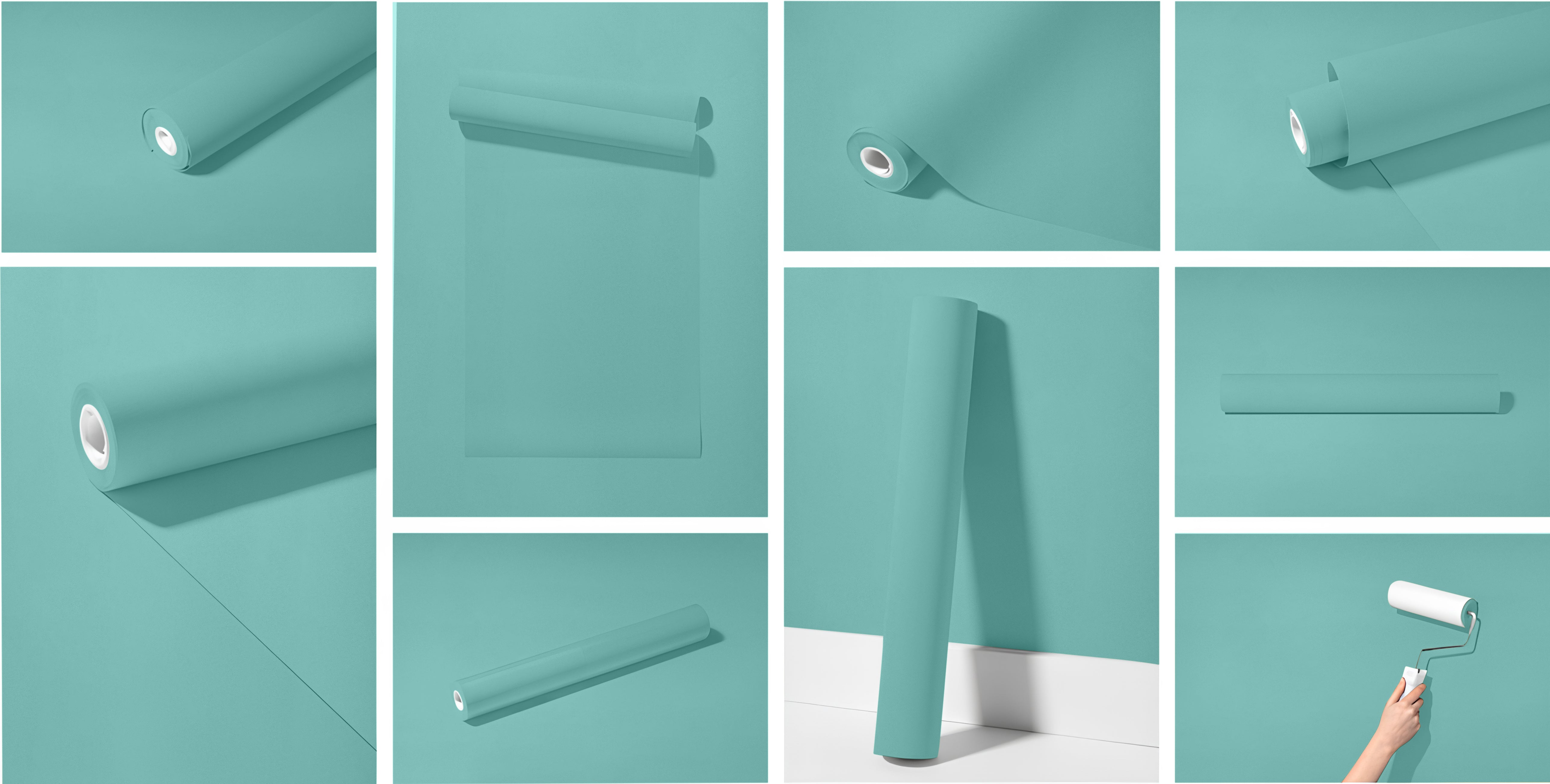 Peel & Stick Removable Re-usable Paint - Color RAL 6027 Light Green - offRAL™ - RALRAW LLC, USA