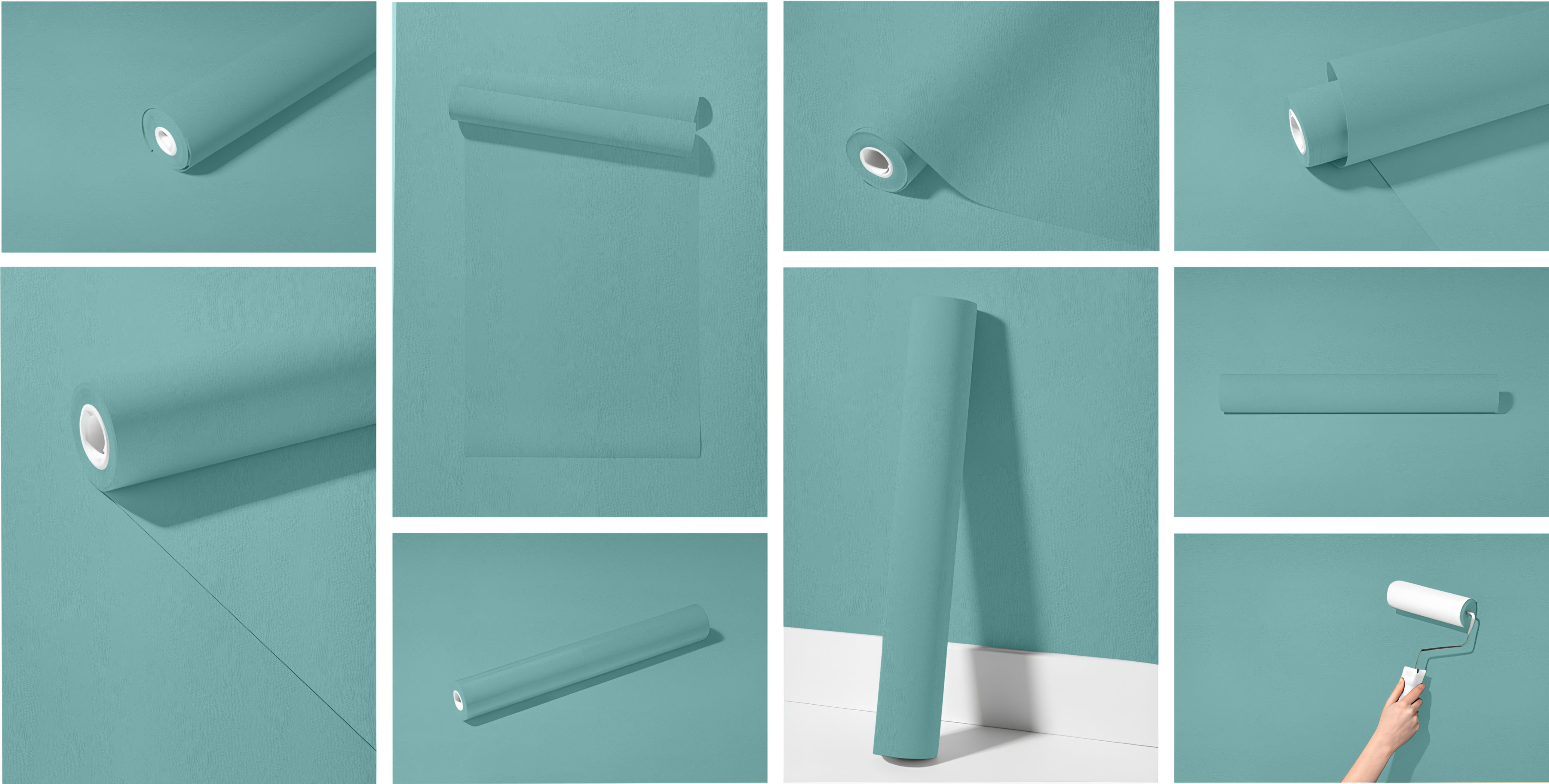 Peel & Stick Removable Re-usable Paint - Color RAL 6034 Pastel Turquoise - offRAL™ - RALRAW LLC, USA
