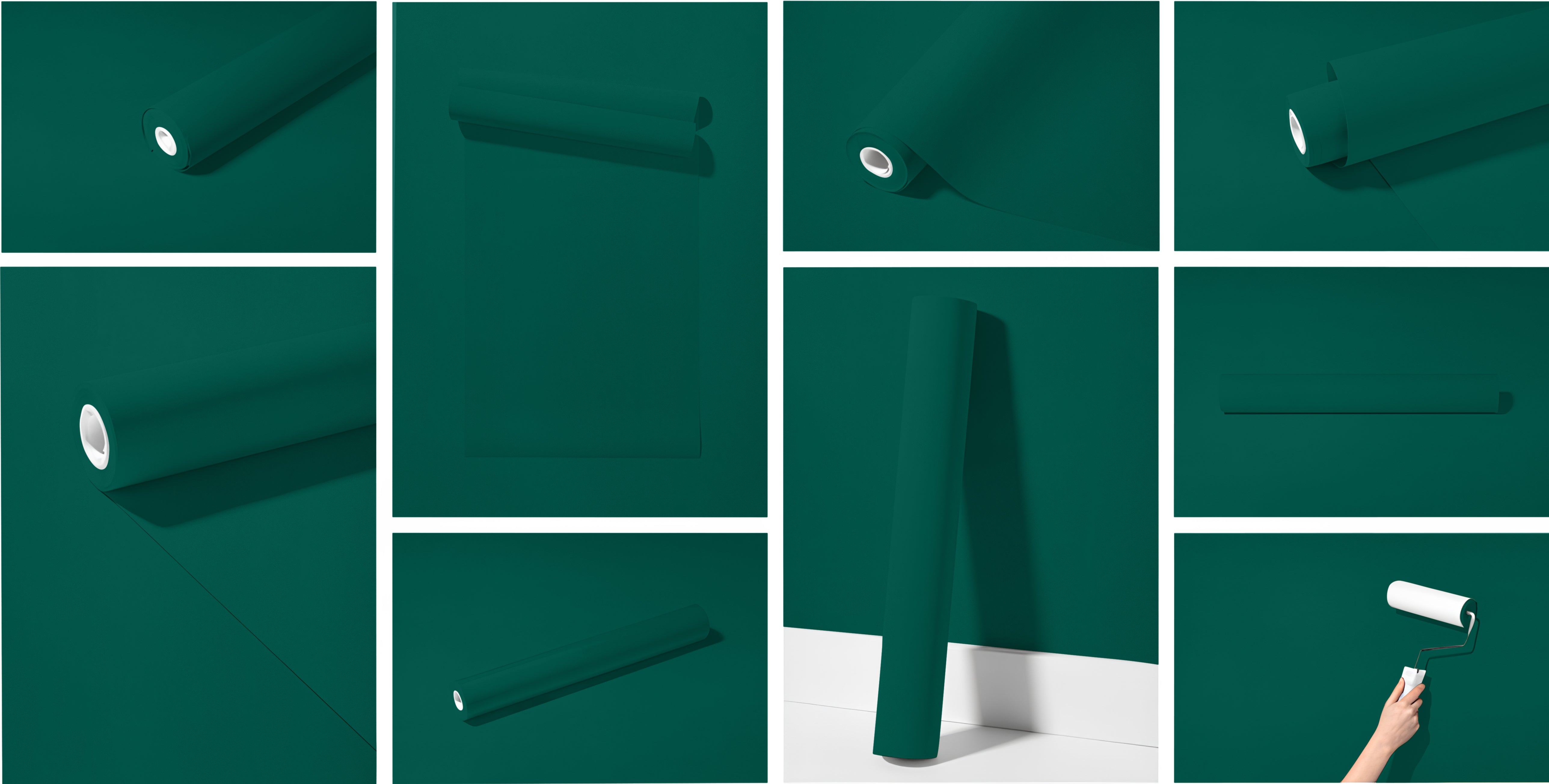 Peel & Stick Removable Re-usable Paint - Color RAL 6036 Pearl Opal Green - offRAL™ - RALRAW LLC, USA
