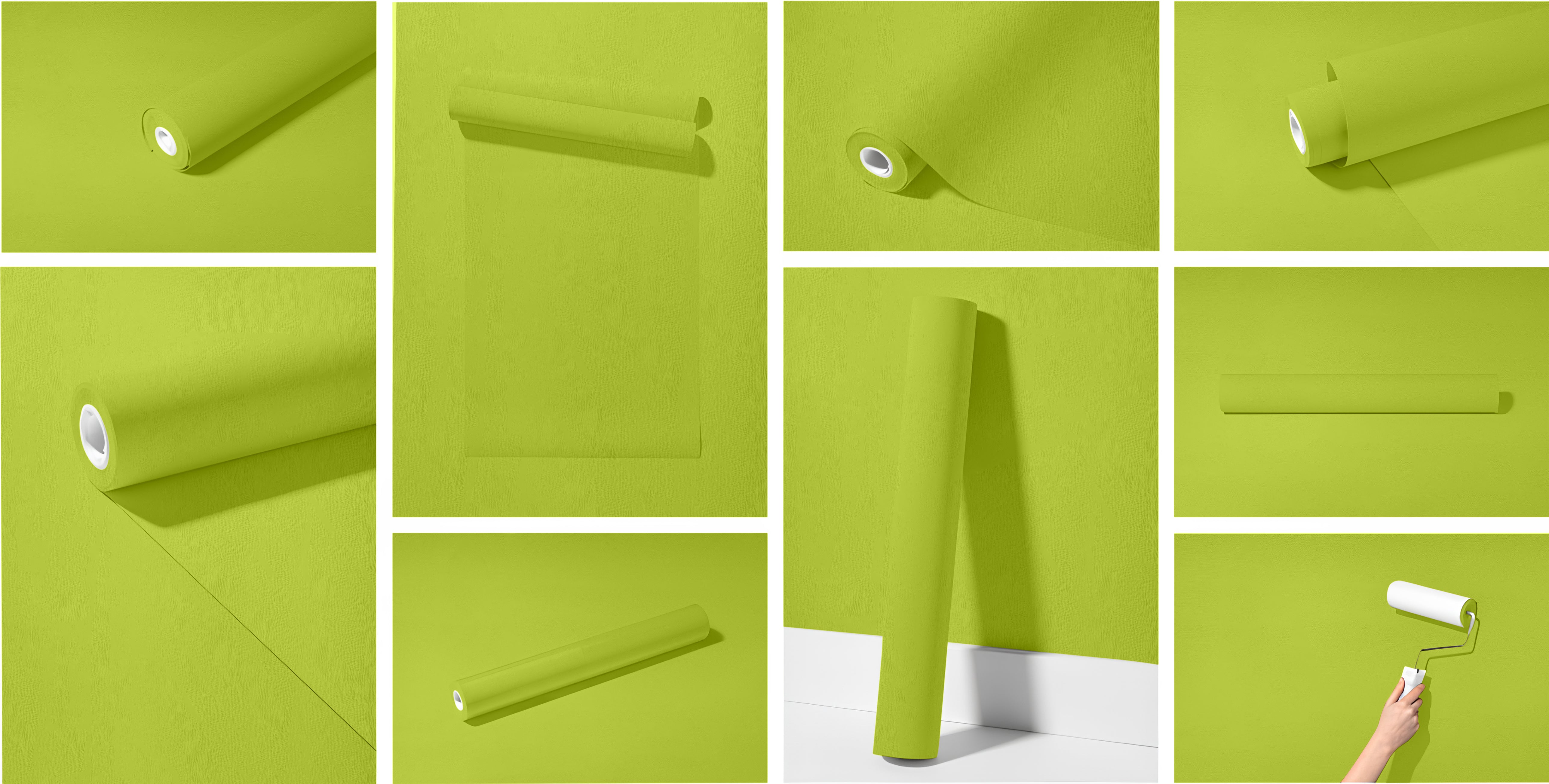 Peel & Stick Removable Re-usable Paint - Color RAL 6039 Fibrous Green - offRAL™ - RALRAW LLC, USA