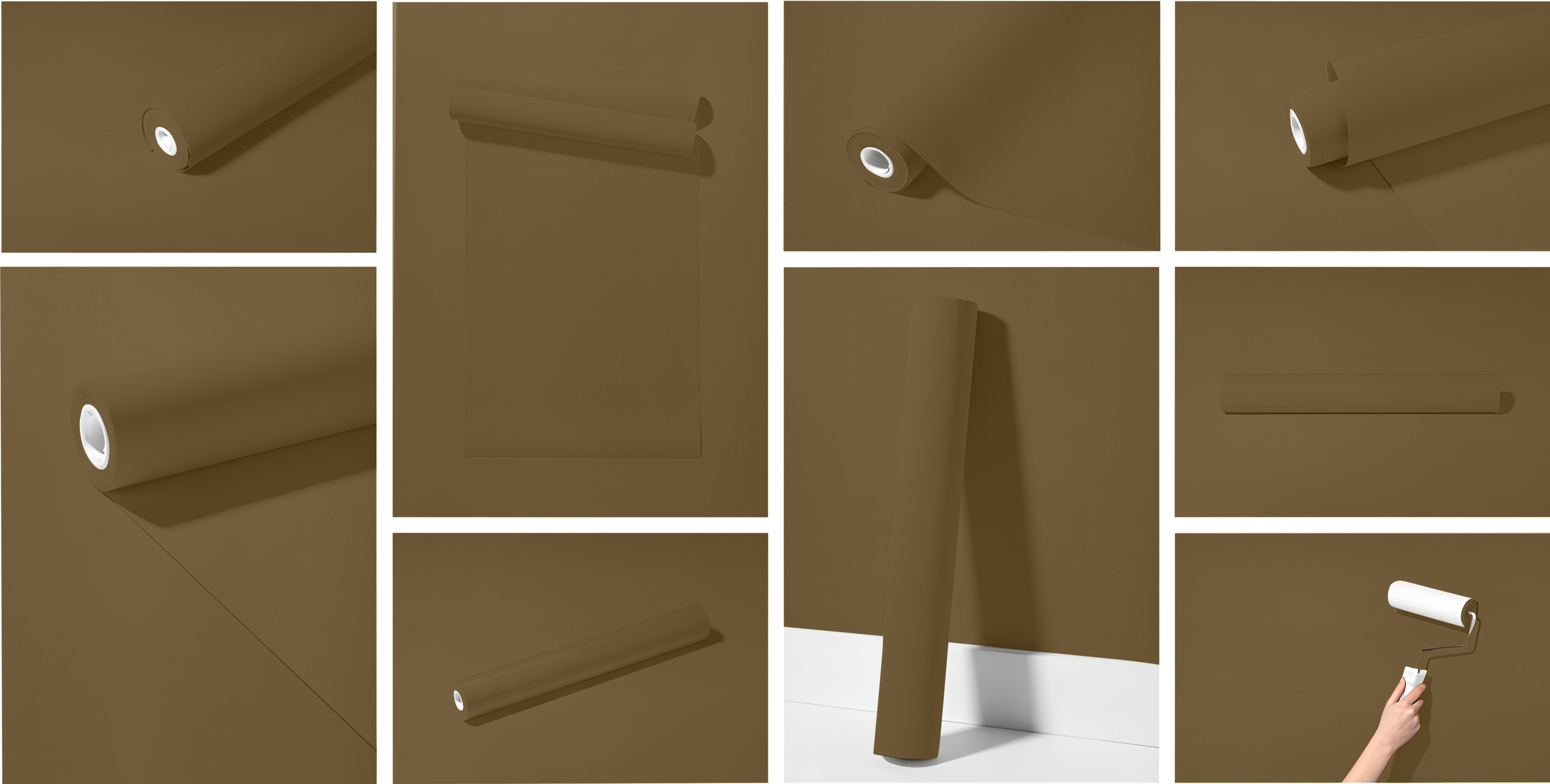 Peel & Stick Removable Re-usable Paint - Color RAL 7008 Khaki Grey - offRAL™ - RALRAW LLC, USA