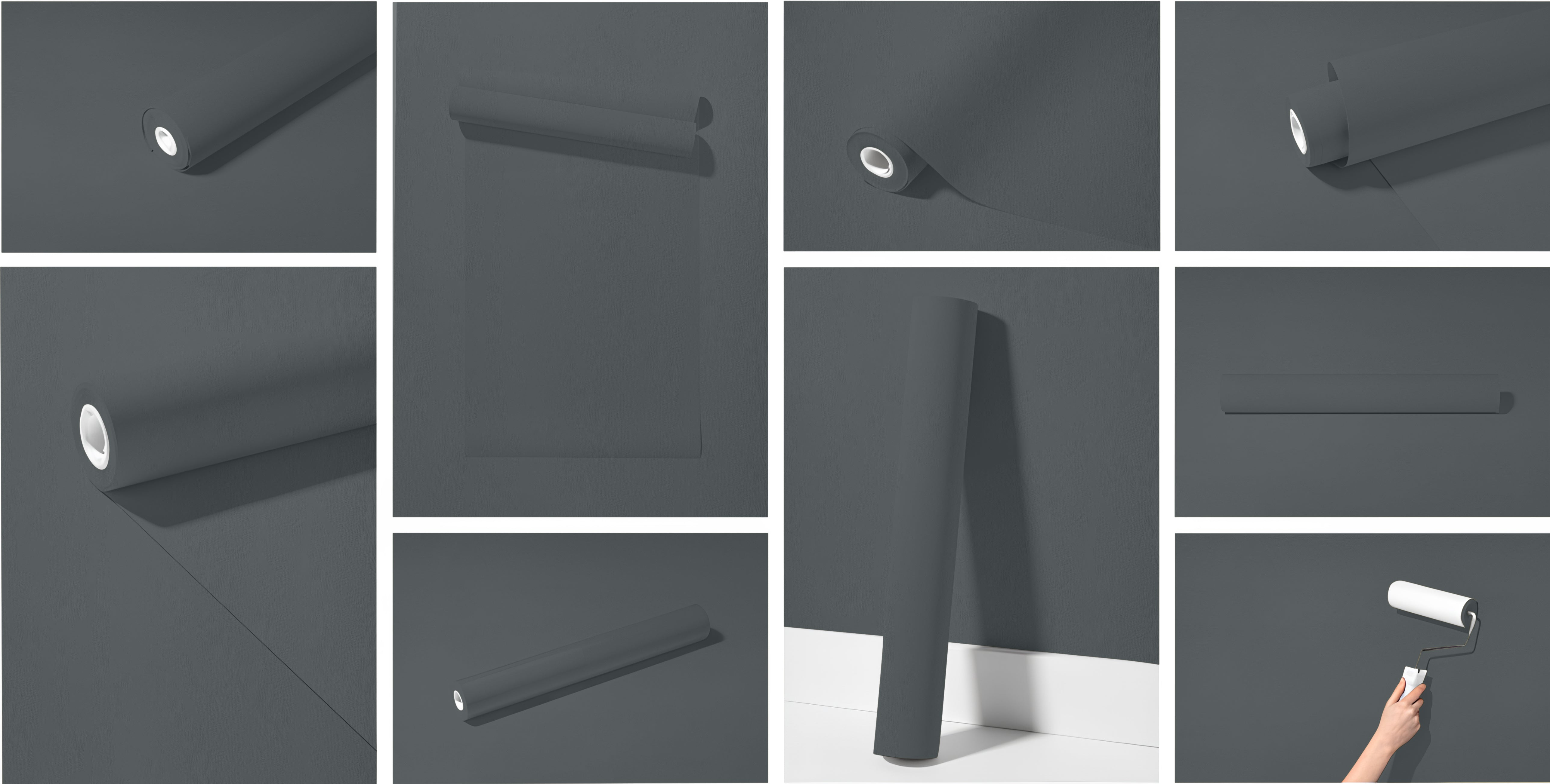 Peel & Stick Removable Re-usable Paint - Color RAL 7012 Basalt Grey - offRAL™ - RALRAW LLC, USA
