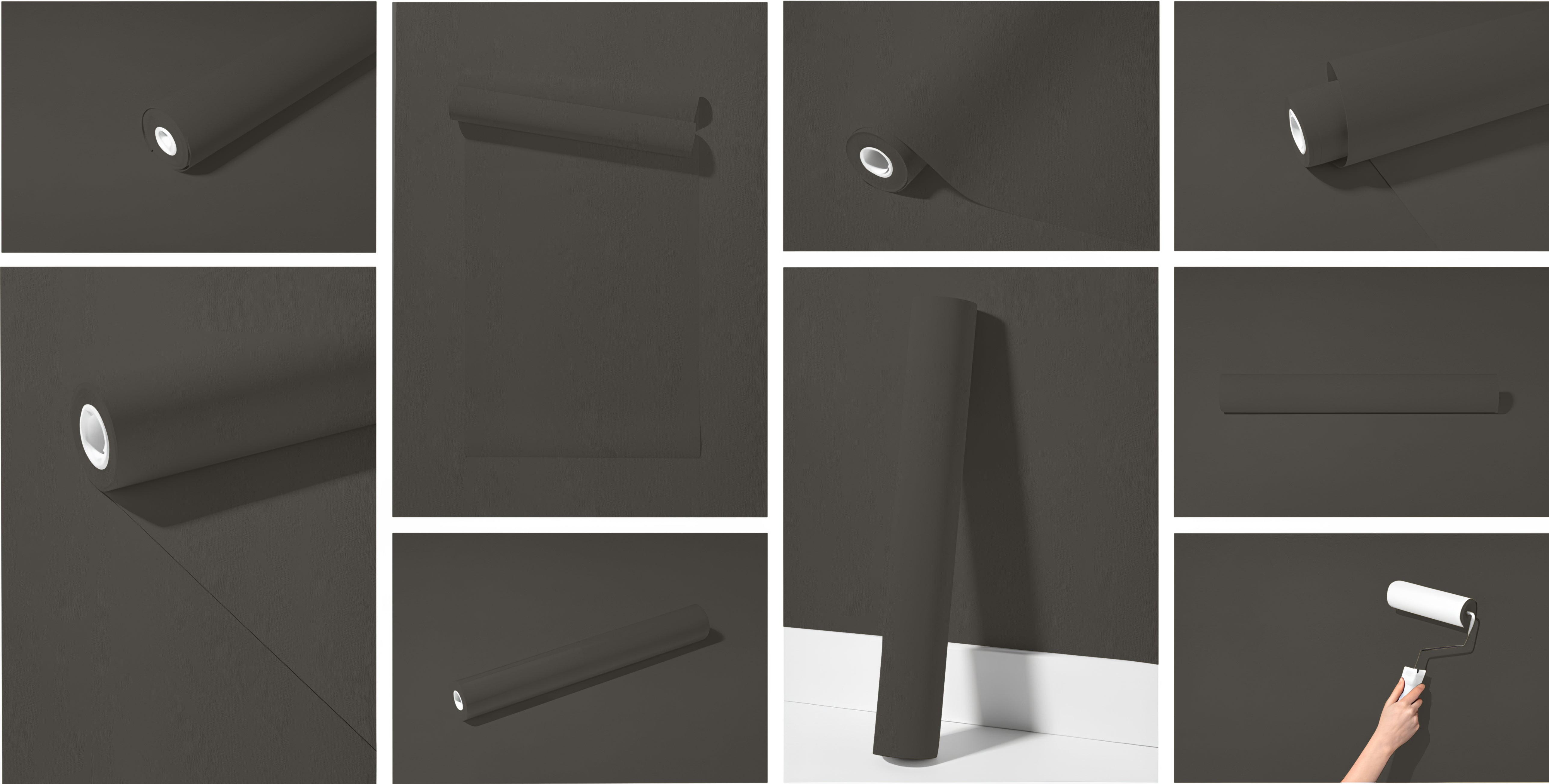 Peel & Stick Removable Re-usable Paint - Color RAL 7022 Umbra Grey - offRAL™ - RALRAW LLC, USA