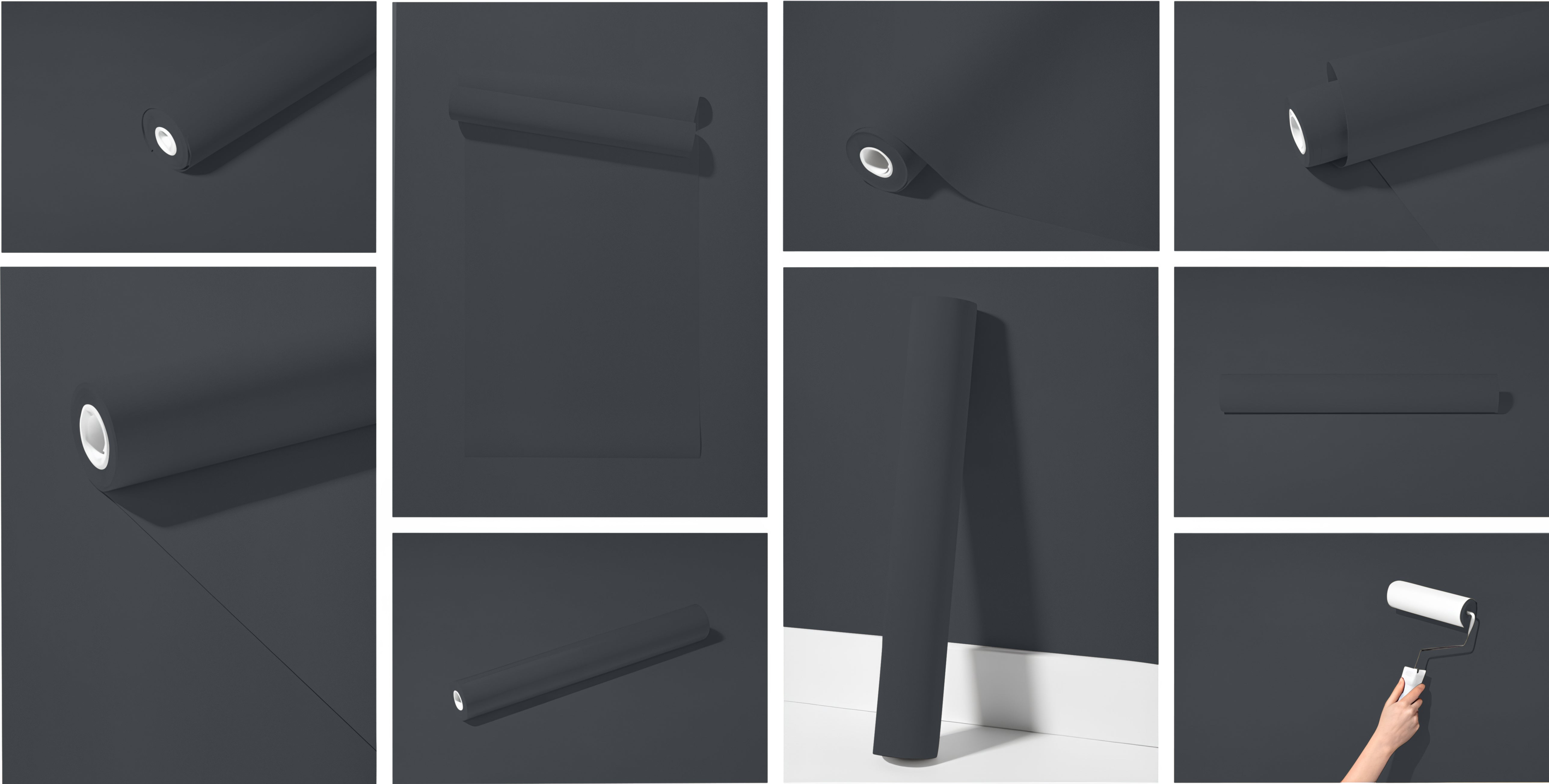 Peel & Stick Removable Re-usable Paint - Color RAL 7024 Graphite Grey - offRAL™ - RALRAW LLC, USA