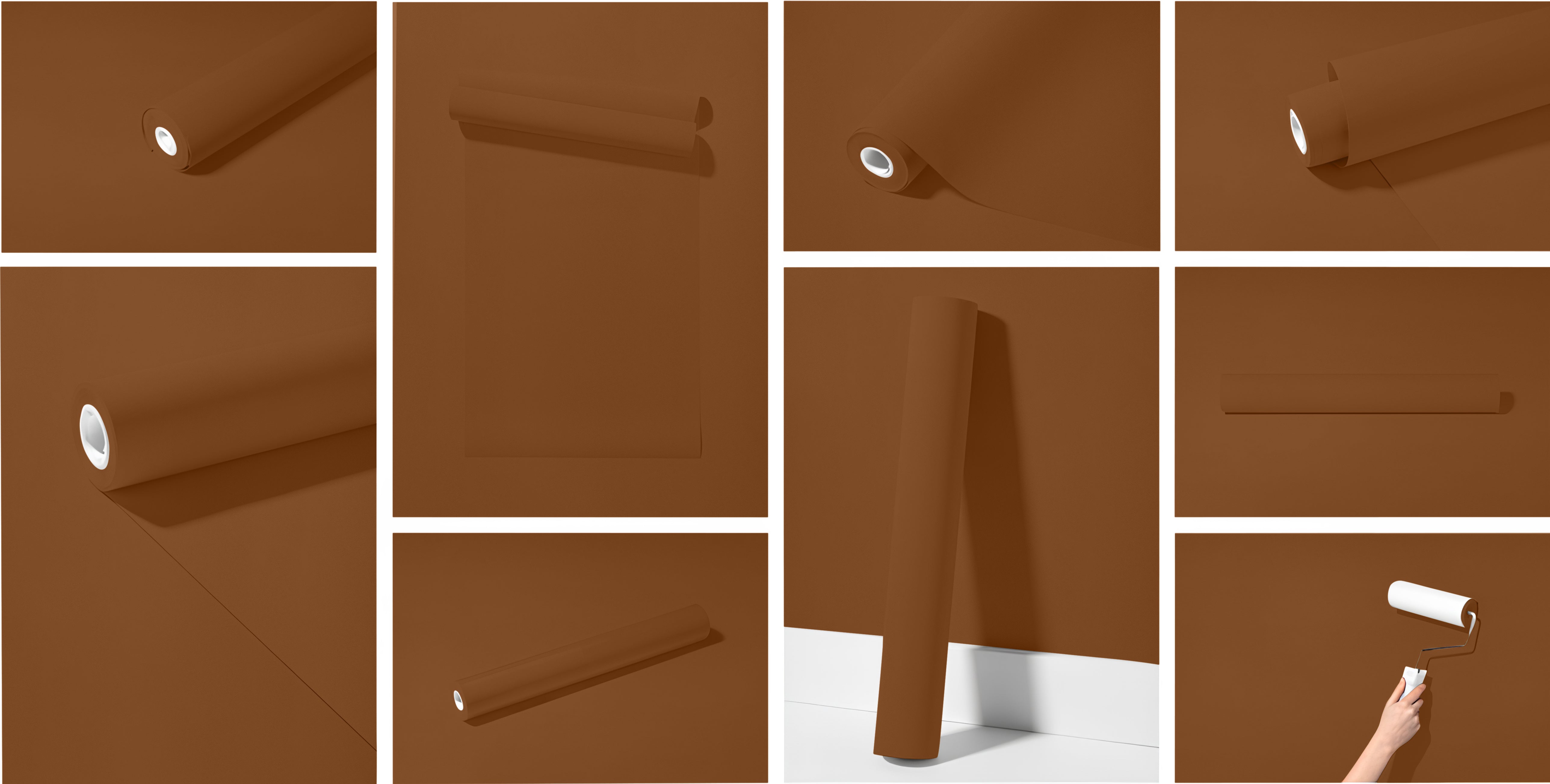 Peel & Stick Removable Re-usable Paint - Color RAL 8003 Clay Brown - offRAL™ - RALRAW LLC, USA