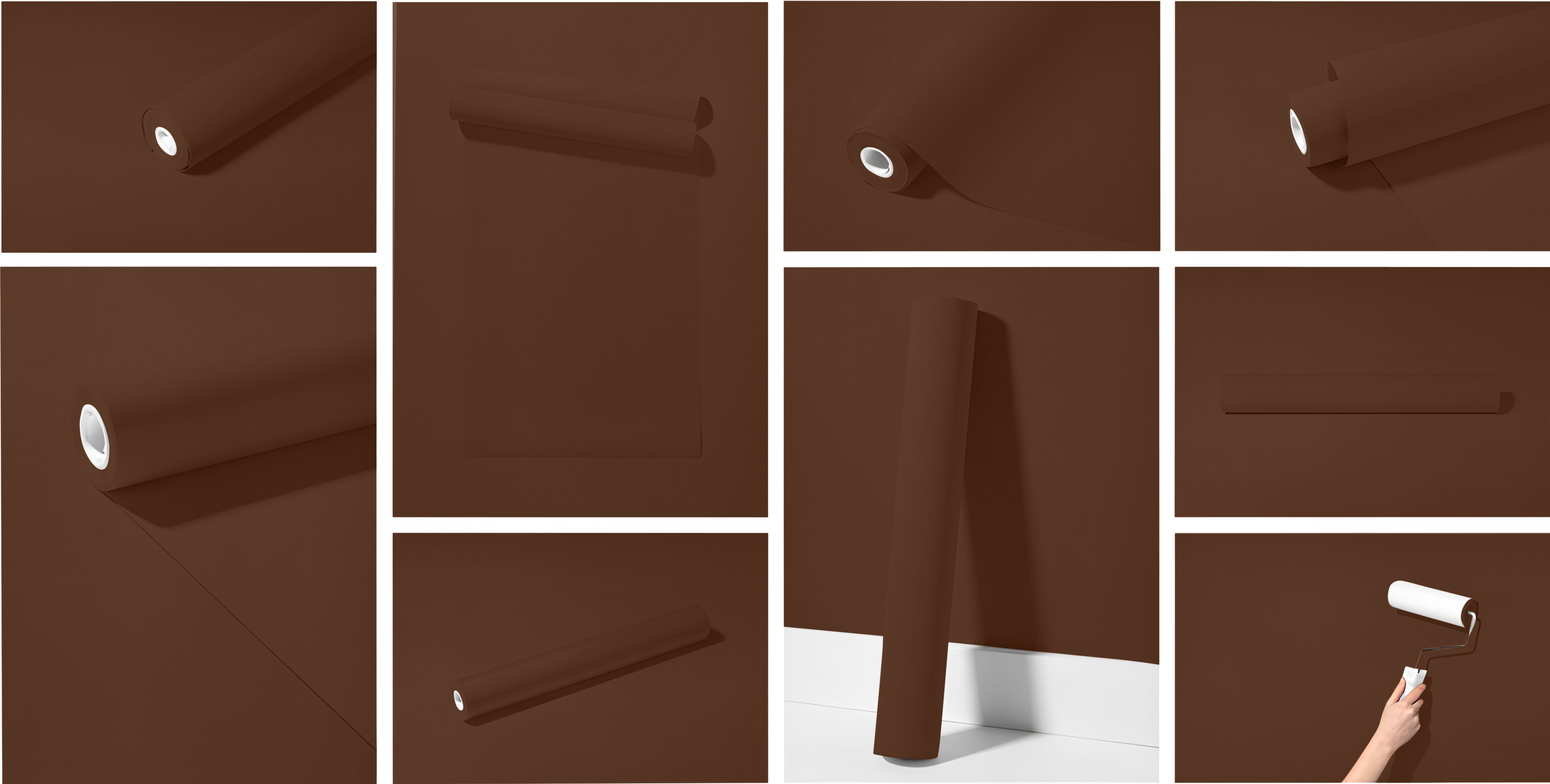 Peel & Stick Removable Re-usable Paint - Color RAL 8011 Nut Brown - offRAL™ - RALRAW LLC, USA