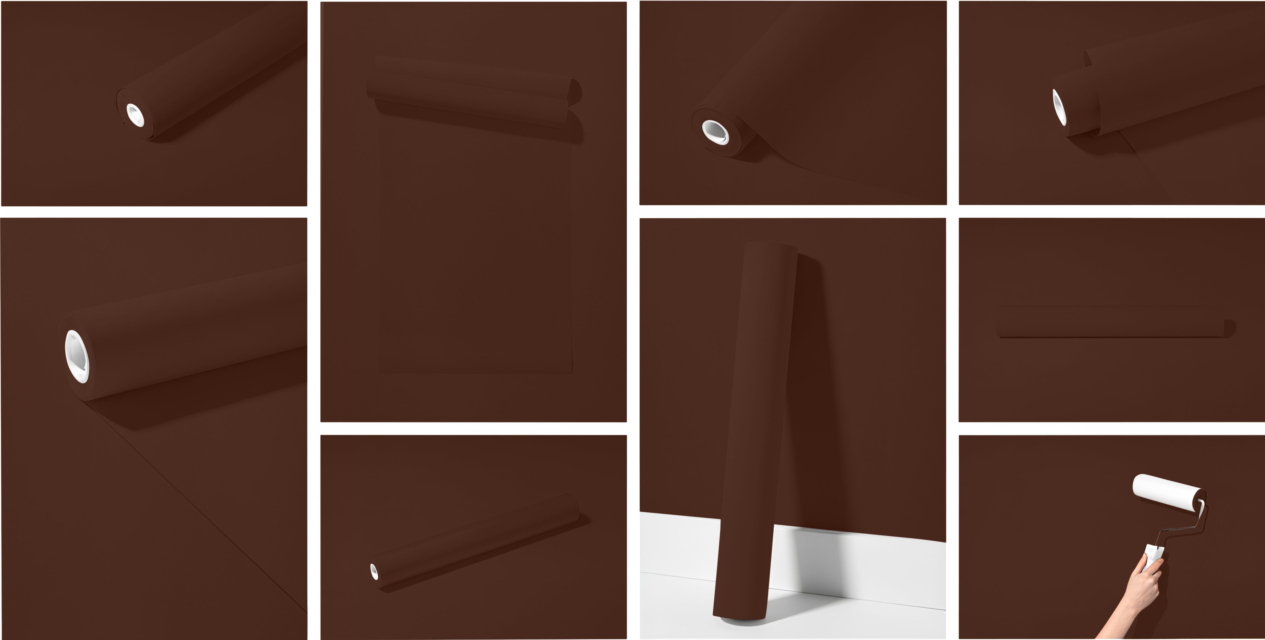Peel & Stick Removable Re-usable Paint - Color RAL 8016 Mahogany Brown - offRAL™ - RALRAW LLC, USA