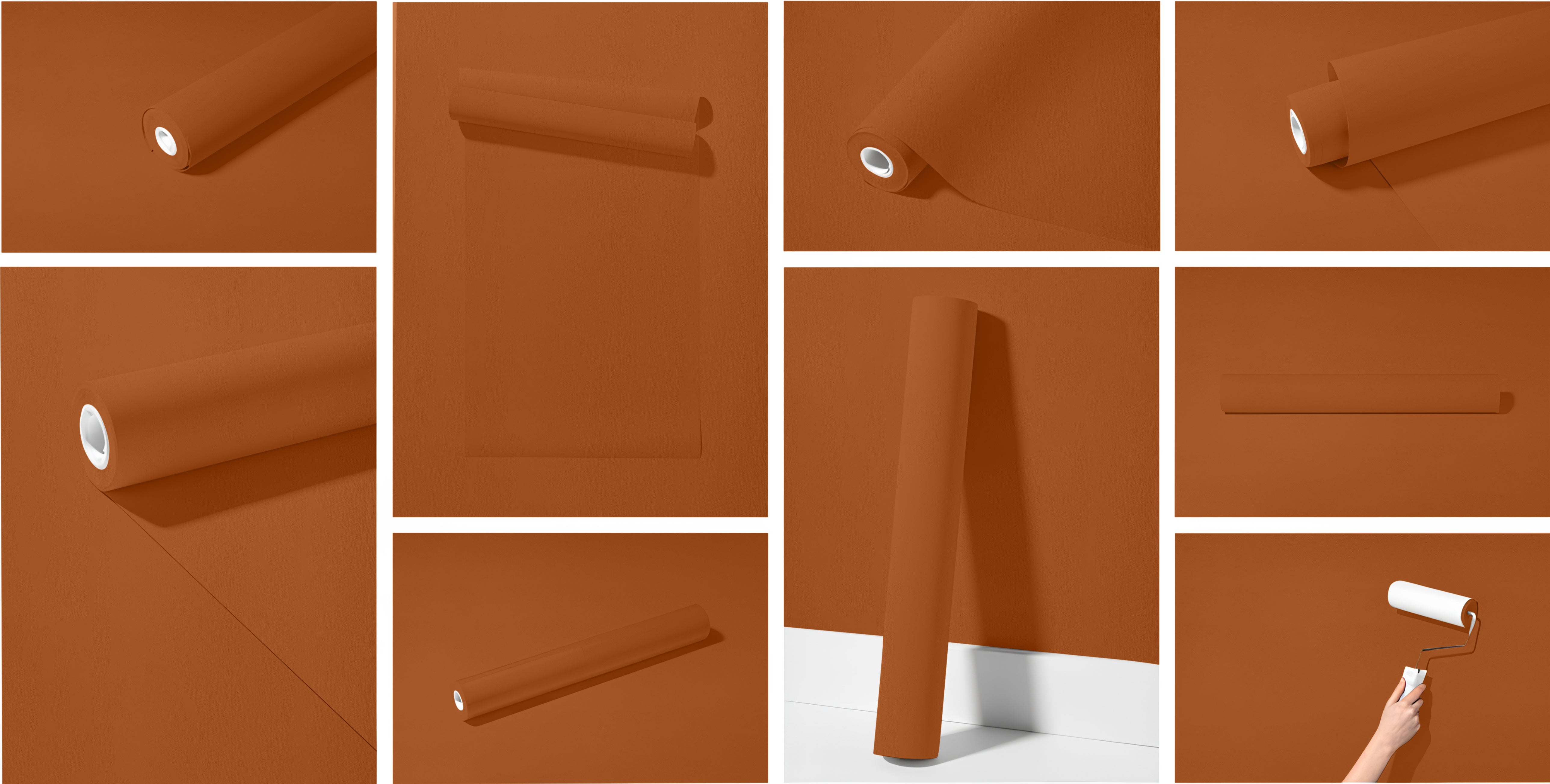 Peel & Stick Removable Re-usable Paint - Color RAL 8023 Orange Brown - offRAL™ - RALRAW LLC, USA