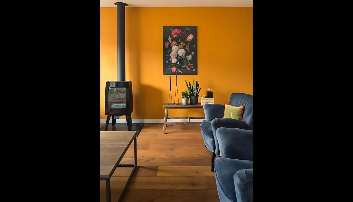 Kontaktfarbe - RAL 1037 Sonnengelb - Airbnb-freundliche Farbe für jede glatte Oberfläche - offRAL™