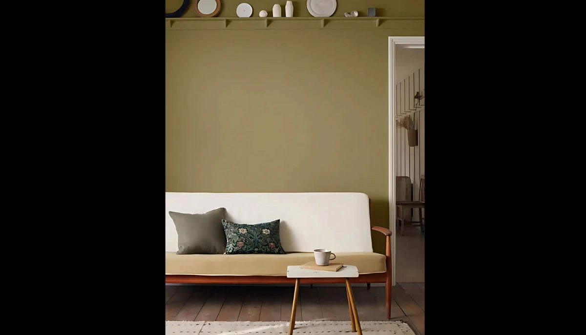 Kontaktfarbe - RAL 1020 Olivgelb - Airbnb-freundliche Farbe für jede glatte Oberfläche - offRAL™