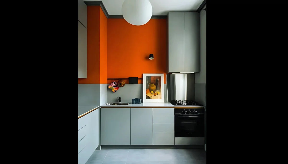 Abzieh- und Klebefarbe – RAL 2009 Verkehrsorange – vorübergehend mieterfreundliche, tapezierähnliche Farbe – offRAL™