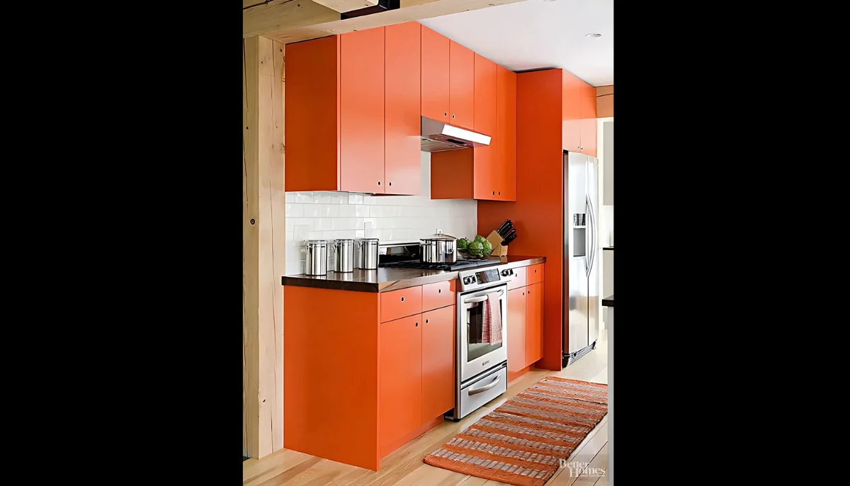 Abzieh- und Klebefarbe – RAL 2009 Verkehrsorange – vorübergehend mieterfreundliche, tapezierähnliche Farbe – offRAL™