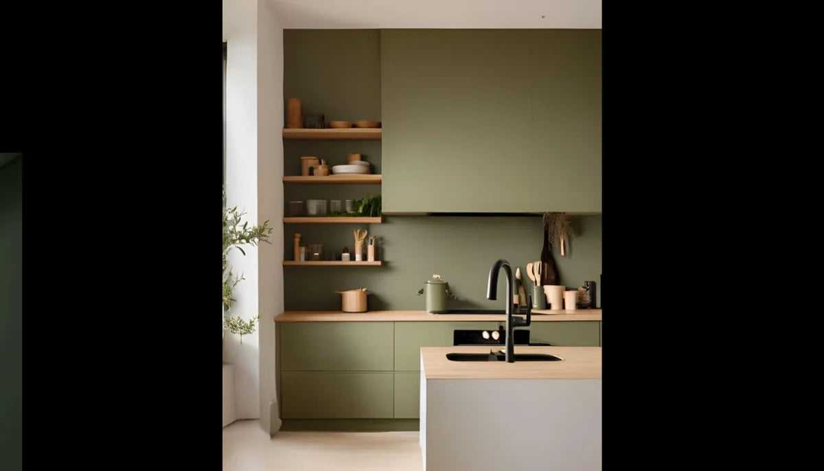 Kontaktfarbe - RAL 6013 Schilfgrün - Airbnb-freundliche Farbe für jede glatte Oberfläche - offRAL™