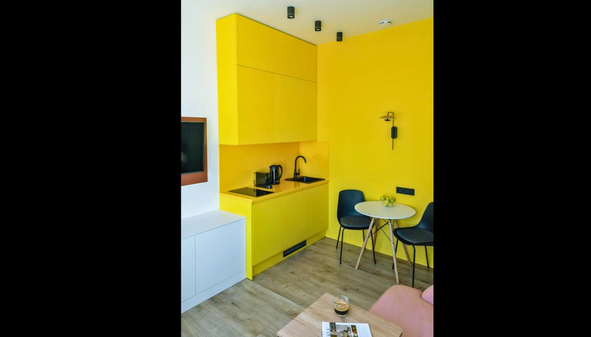 Selbstklebende Farbe - RAL 1016 Schwefelgelb - temporäre tapetenähnliche Farbe für jede glatte Oberfläche - offRAL™