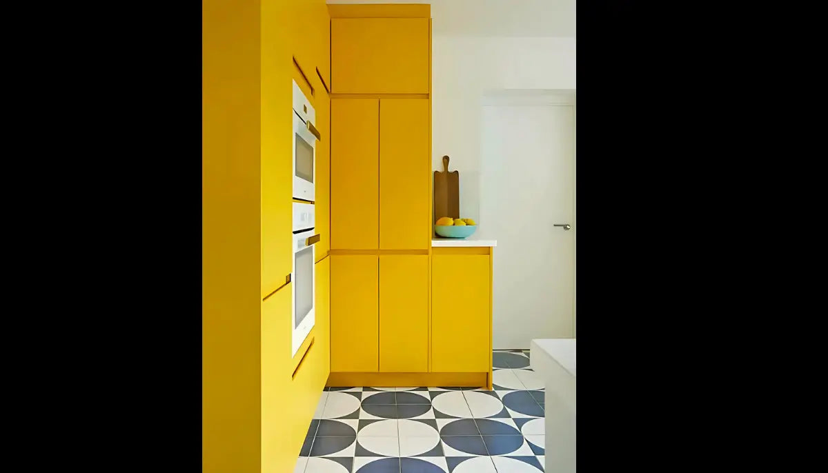 Temporäre Farbe - RAL 1021 Rapsgelb - für Schränke, Arbeitsplatten, Wände, alle glatten Oberflächen - offRAL™