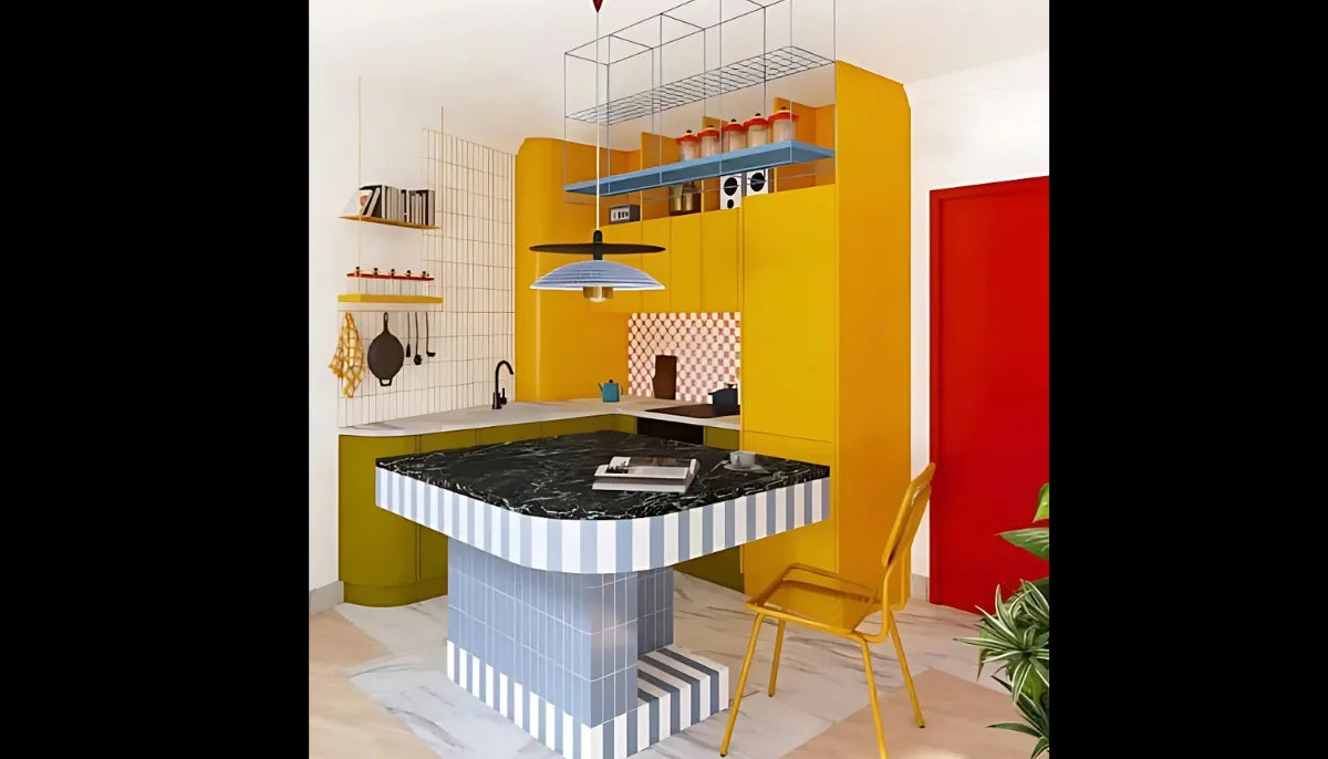 Temporäre Farbe - RAL 1032 Ginstergelb - für Schränke, Arbeitsplatten, Wände, alle glatten Oberflächen - offRAL™