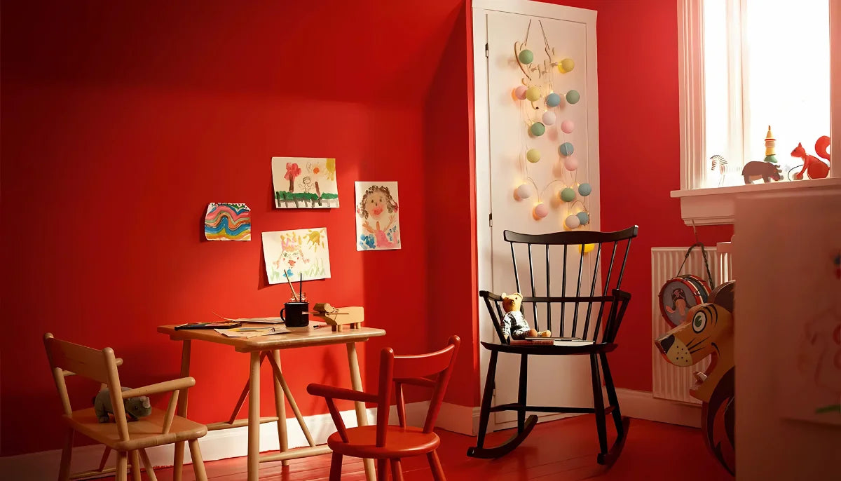 Kontaktfarbe - RAL 3028 Reinrot - Airbnb-freundliche Farbe für jede glatte Oberfläche - offRAL™