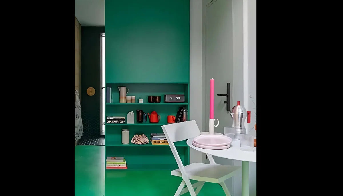 Kontaktfarbe - RAL 6026 Opalgrün - Airbnb-freundliche Farbe für jede glatte Oberfläche - offRAL™