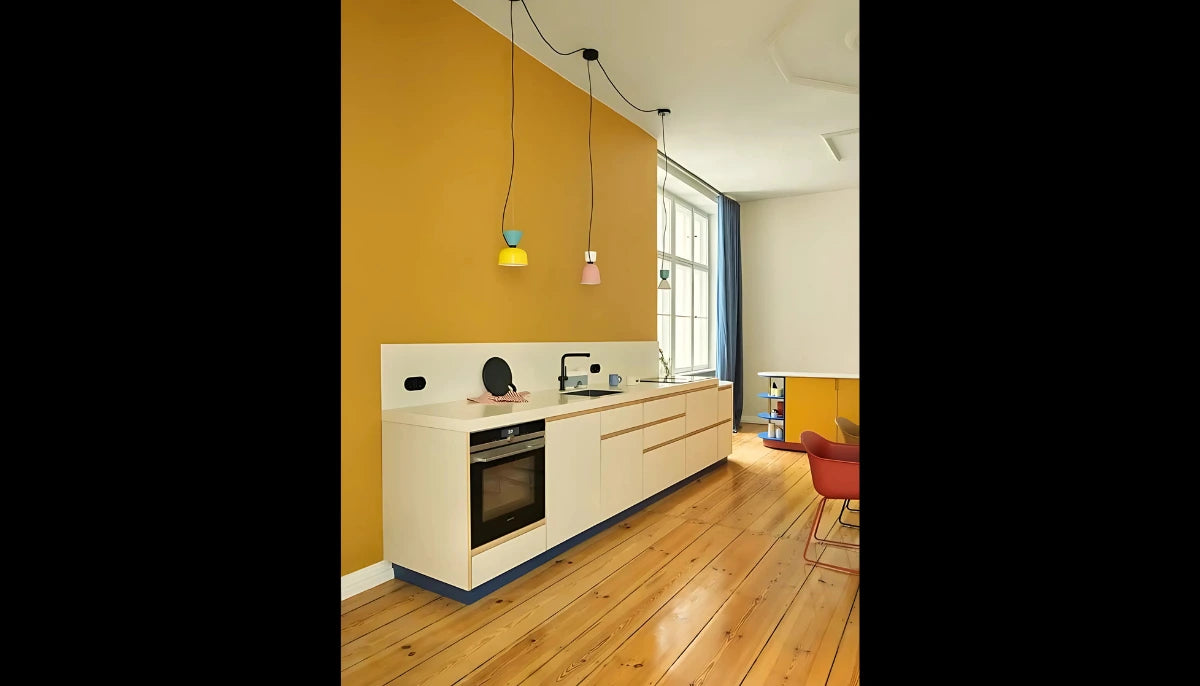 Kontaktfarbe - RAL 1005 Honiggelb - Airbnb-freundliche Farbe für jede glatte Oberfläche - offRAL™