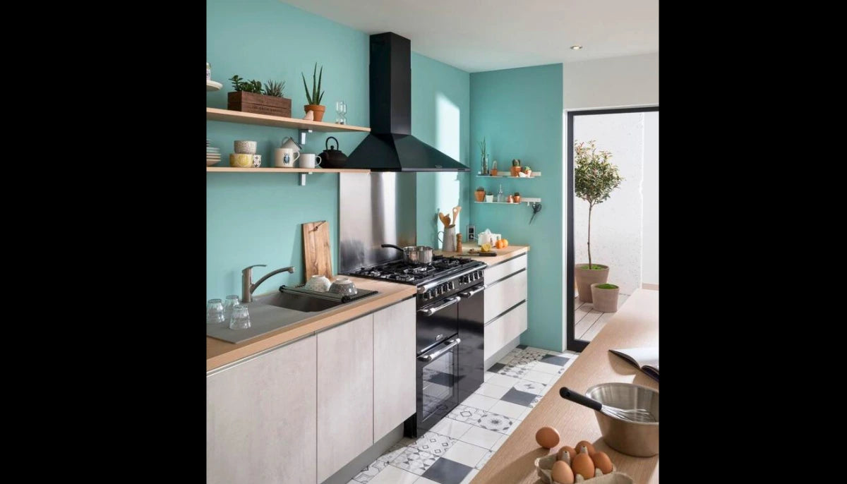 Kontaktfarbe - RAL 6034 Pastelltürkis - Airbnb-freundliche Farbe für jede glatte Oberfläche - offRAL™