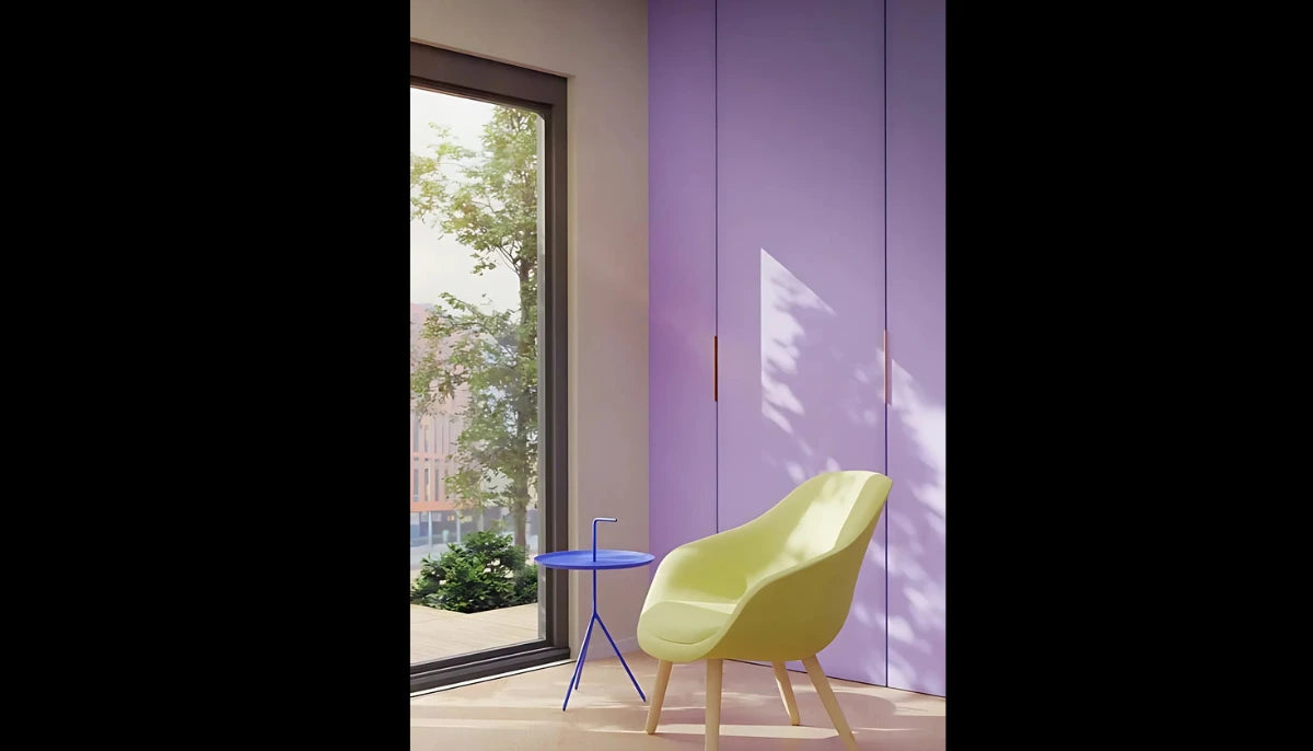 Selbstklebende Farbe - RAL 4005 Blaulila - temporäre tapetenähnliche Farbe für jede glatte Oberfläche - offRAL™