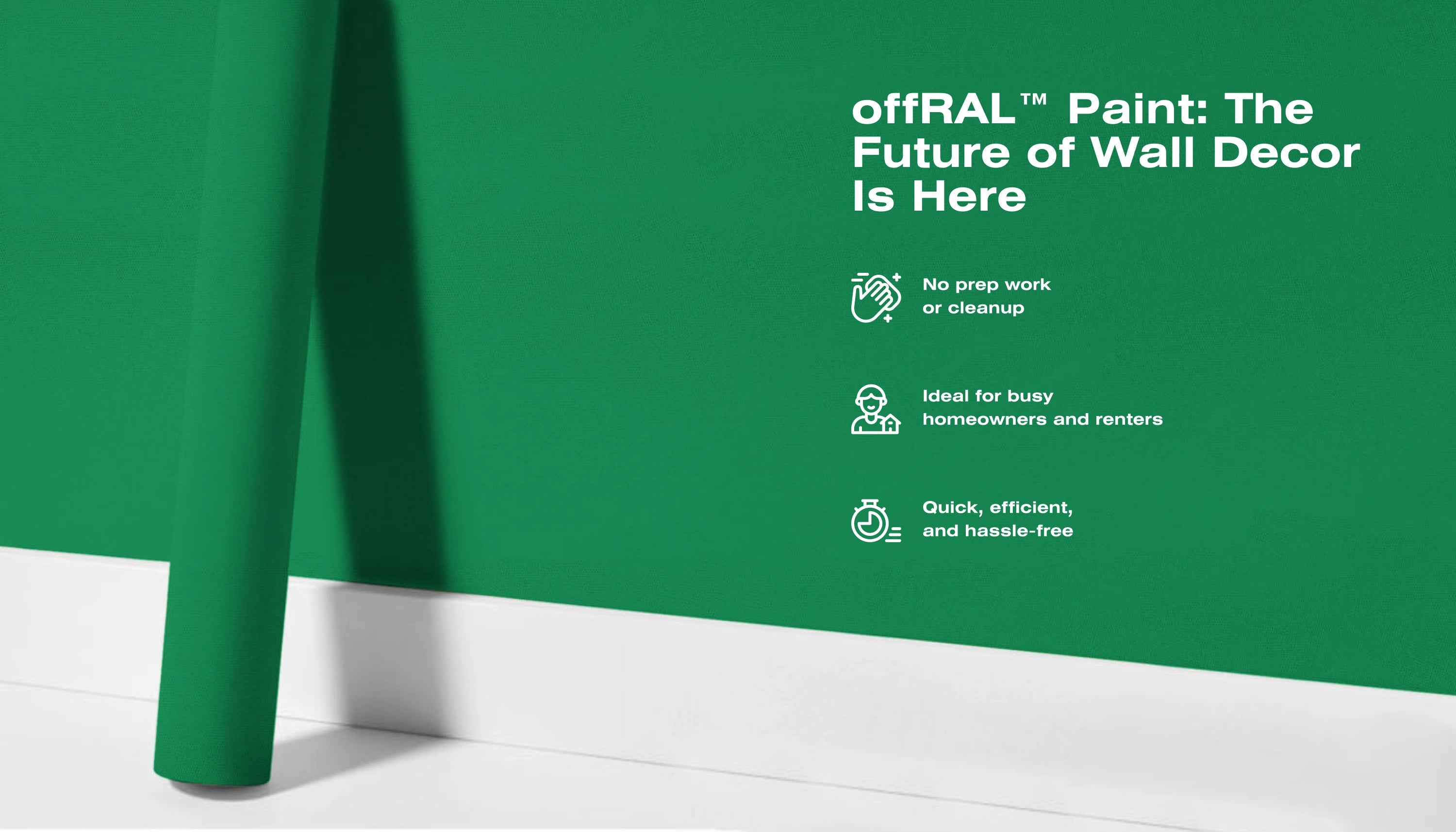 Removable Paint - RAL 6024 Traffic Green - Temporary Renter Friendly Wallpaper - offRAL™