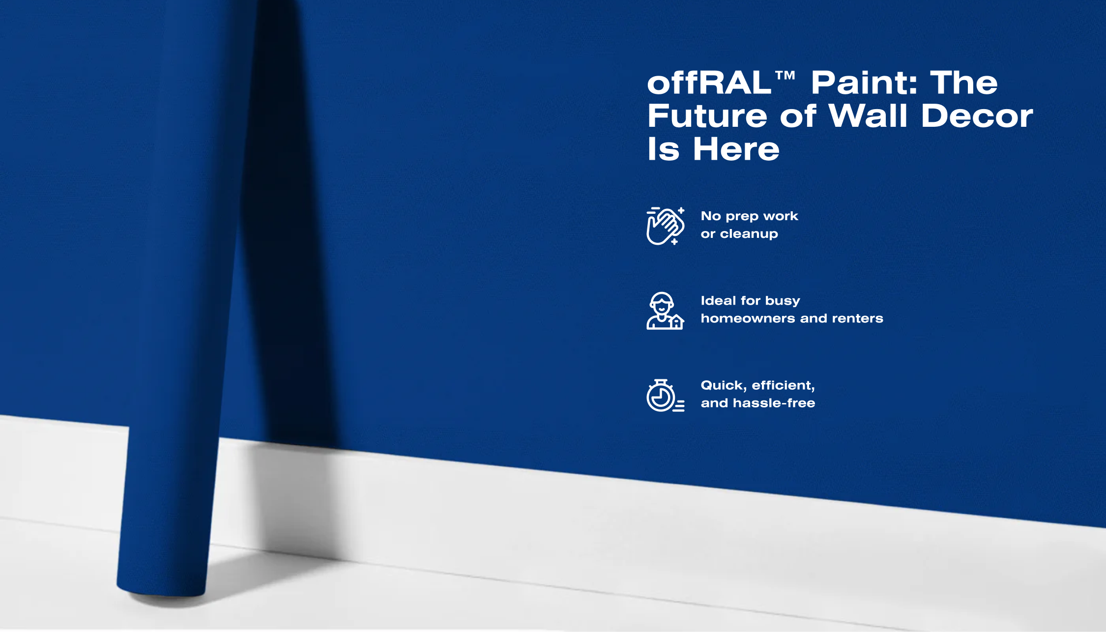 Temporary Wallpaper Solid Color - RAL 5002 Ultramarine Blue - Removable Paint - offRAL™