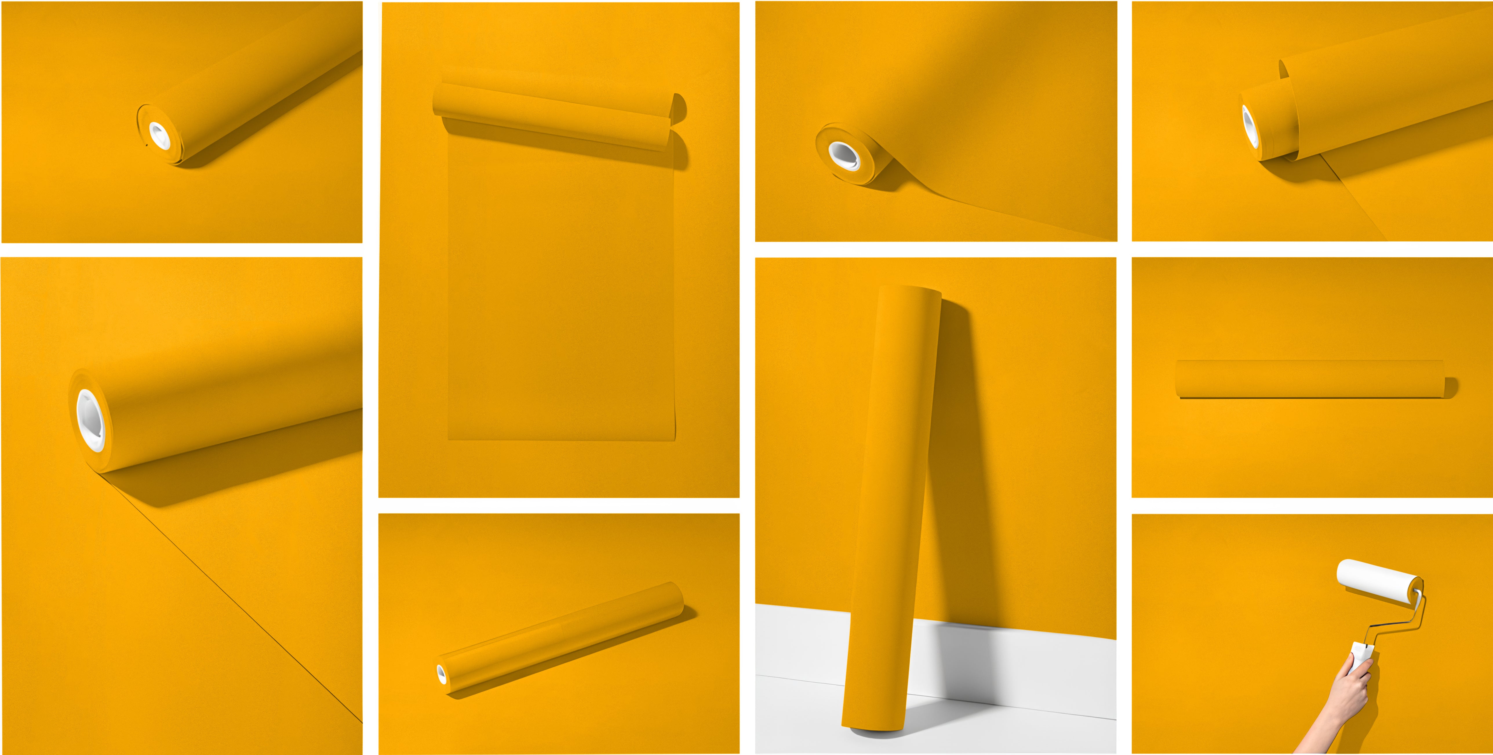 Peel & Stick Removable Re-usable Paint - Color RAL 1003 Signal Yellow - offRAL™ - RALRAW LLC, USA
