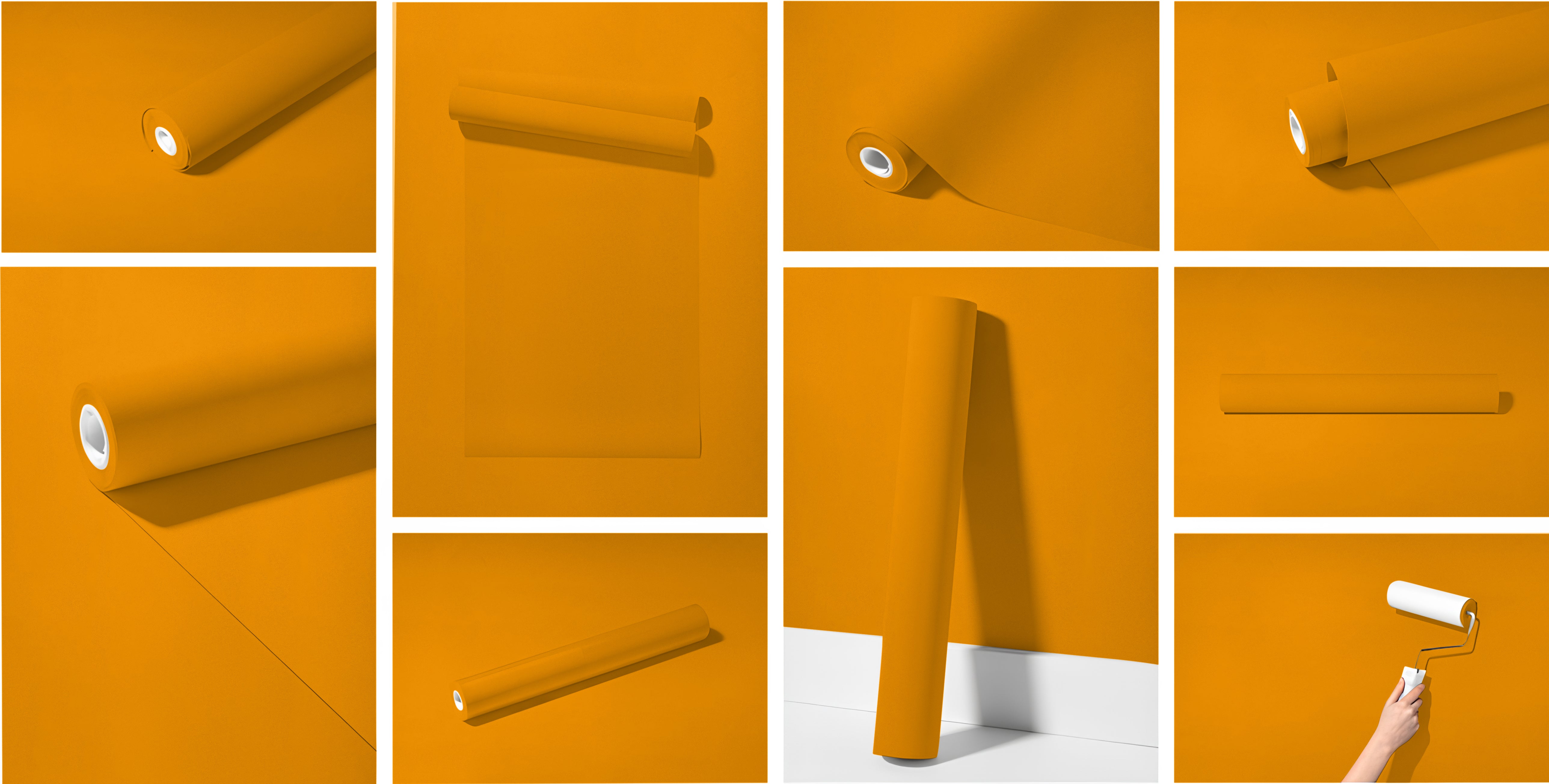 Peel & Stick Removable Re-usable Paint - Color RAL 1007 Daffodil Yellow - offRAL™ - RALRAW LLC, USA