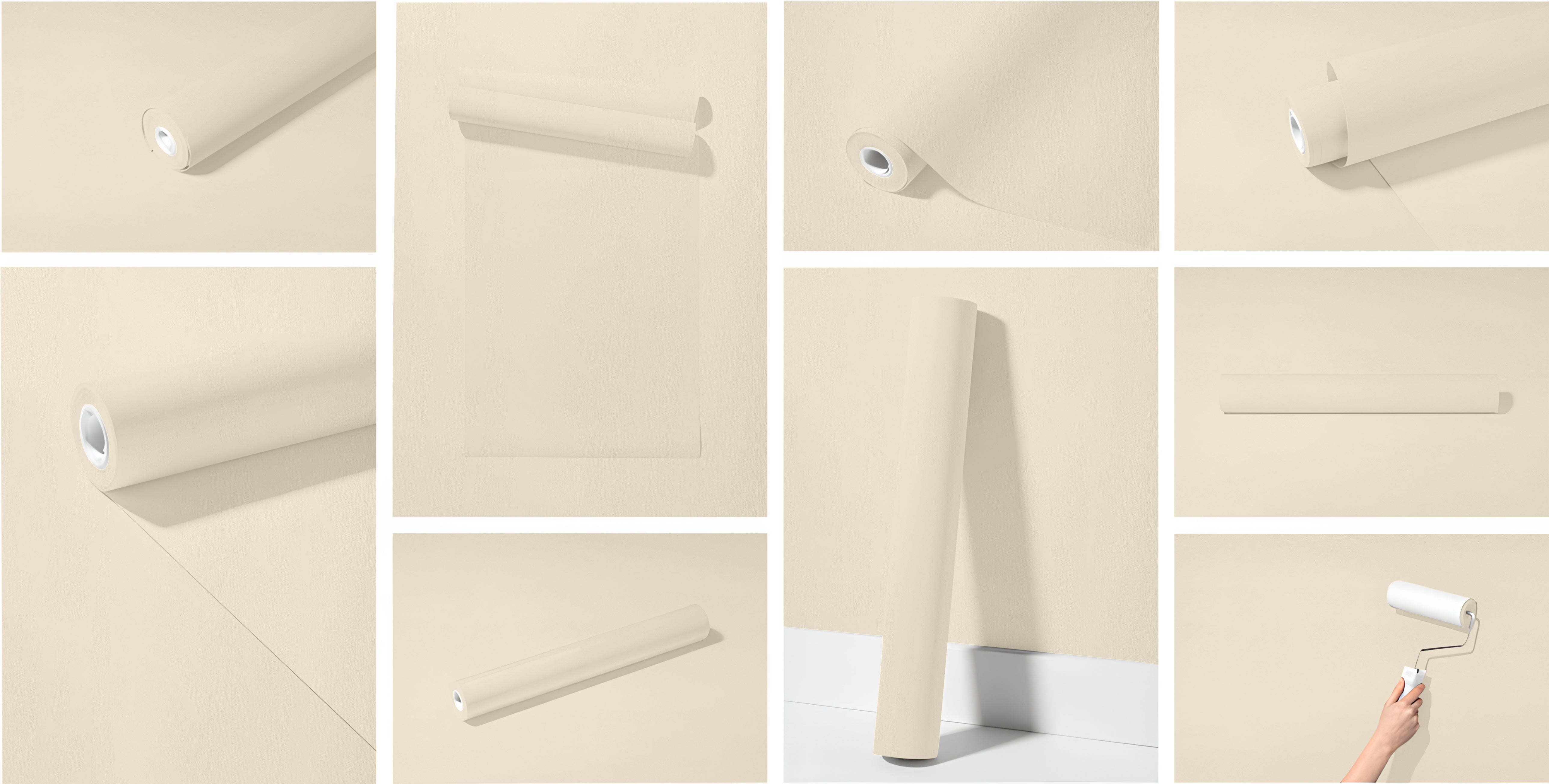 Peel & Stick Removable Re-usable Paint - Color RAL 1013 Oyster White - offRAL™ - RALRAW LLC, USA